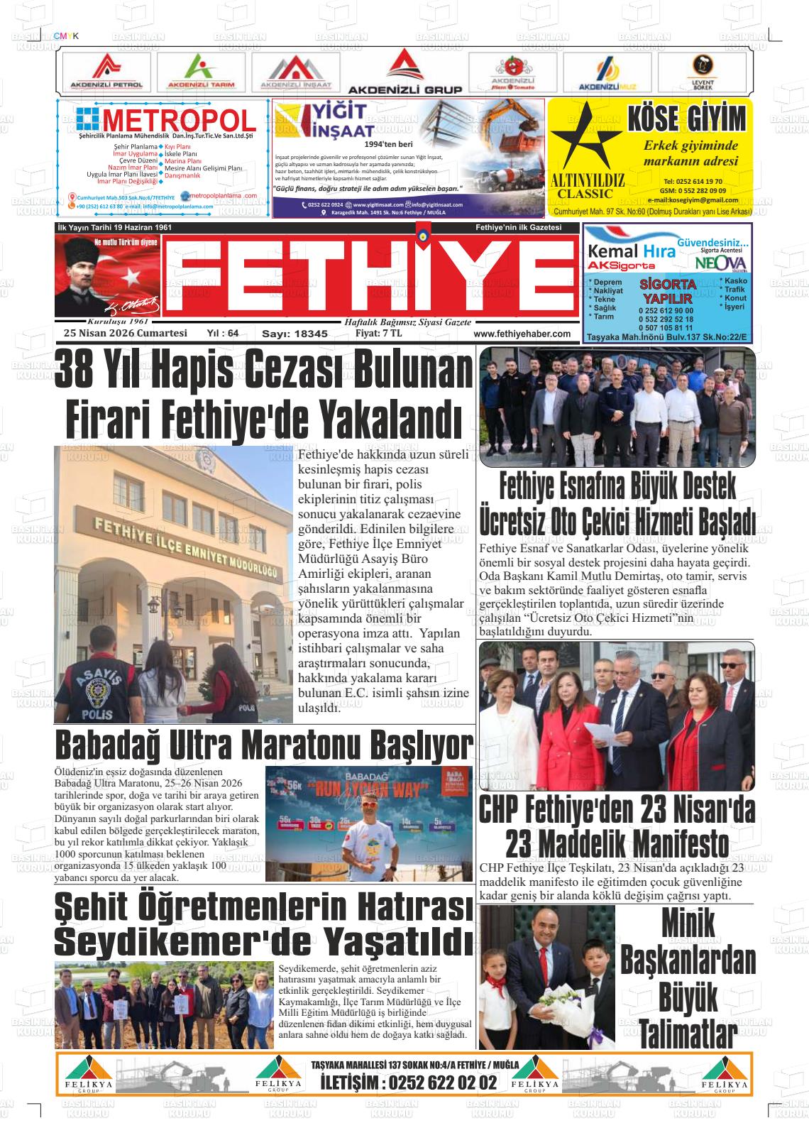 Mugla Fethiye 25.04.2026