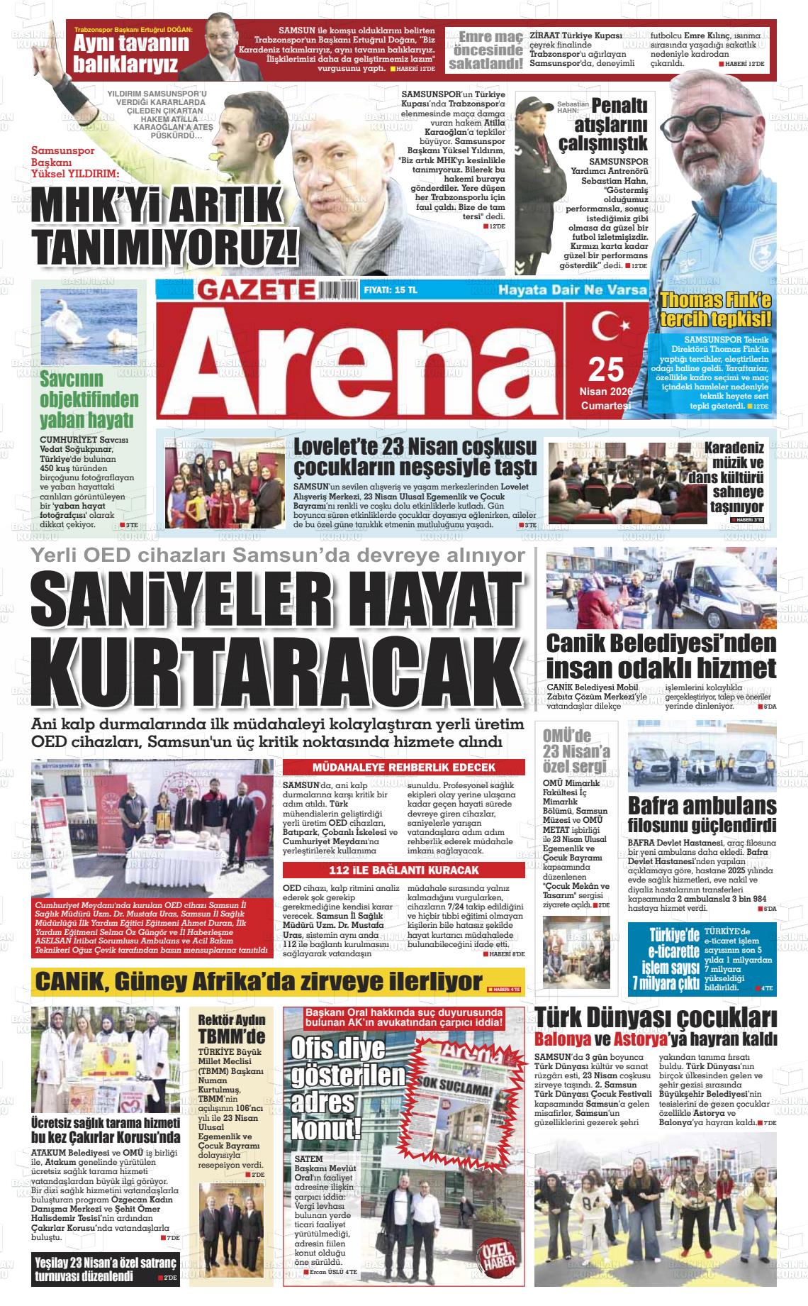 Samsun Gazetearena 25.04.2026
