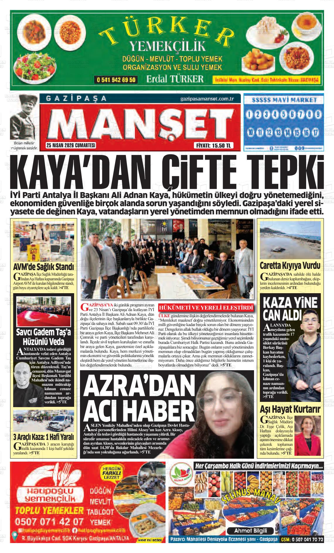 Antalya Gazipasamanset 25.04.2026