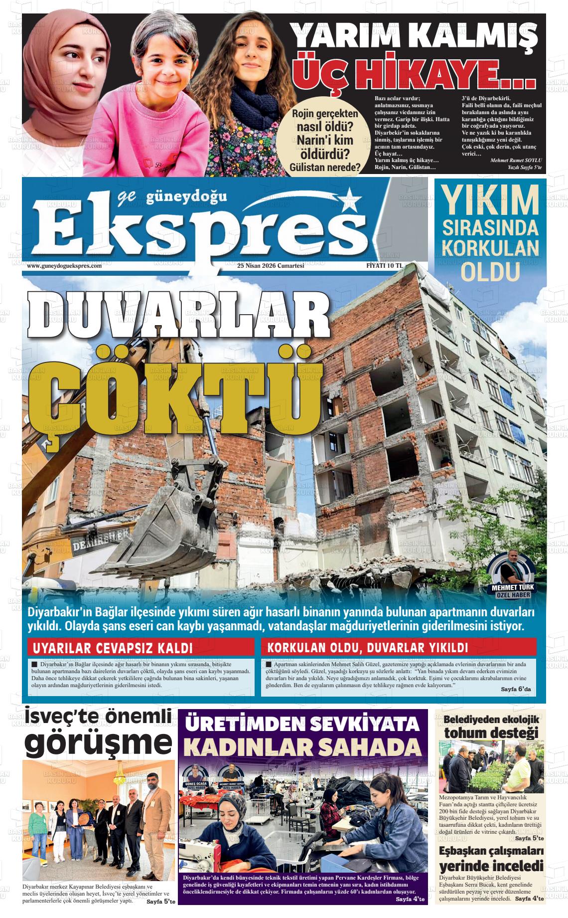 Diyarbakir Geguneydoguekspres 25.04.2026