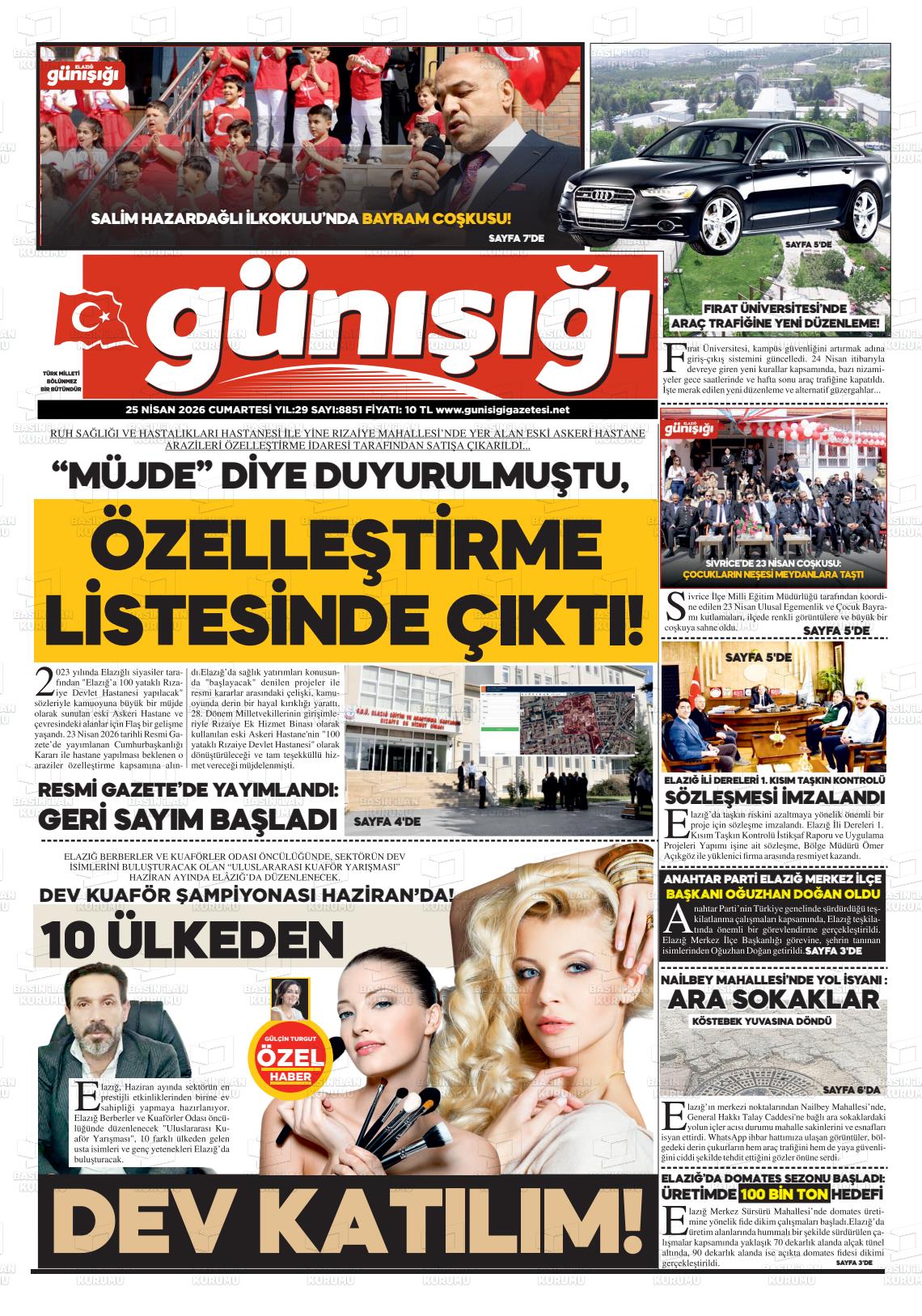 Elazig Gunisigi 25.04.2026