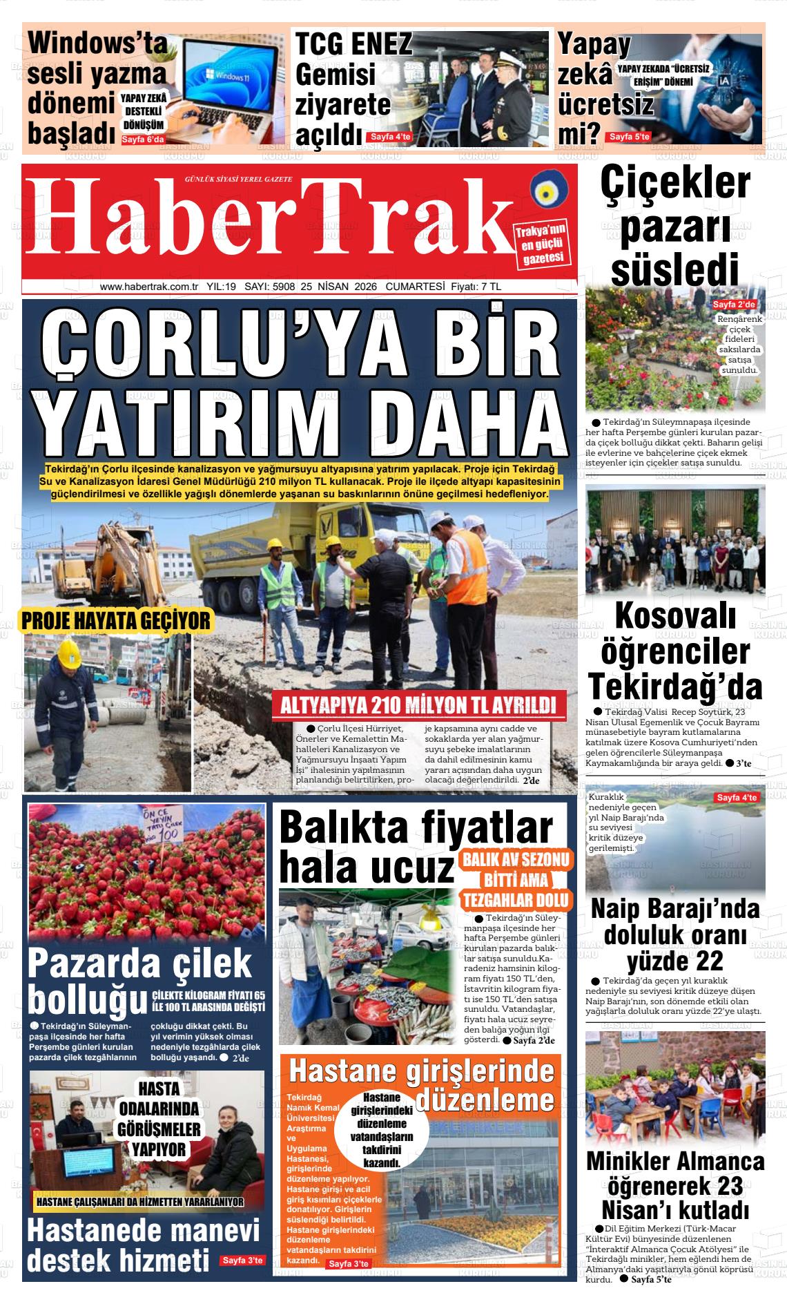 Tekirdag Habertrak 25.04.2026