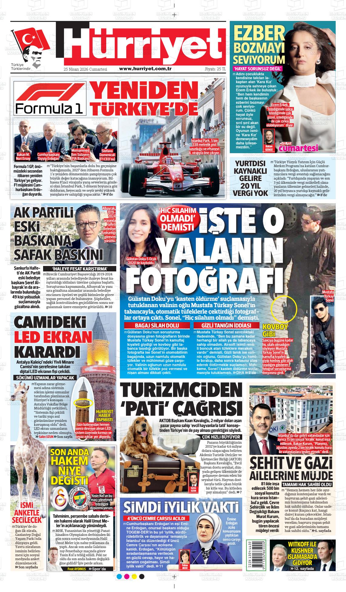 Hürriyet Gazetesi 25.04.2026
