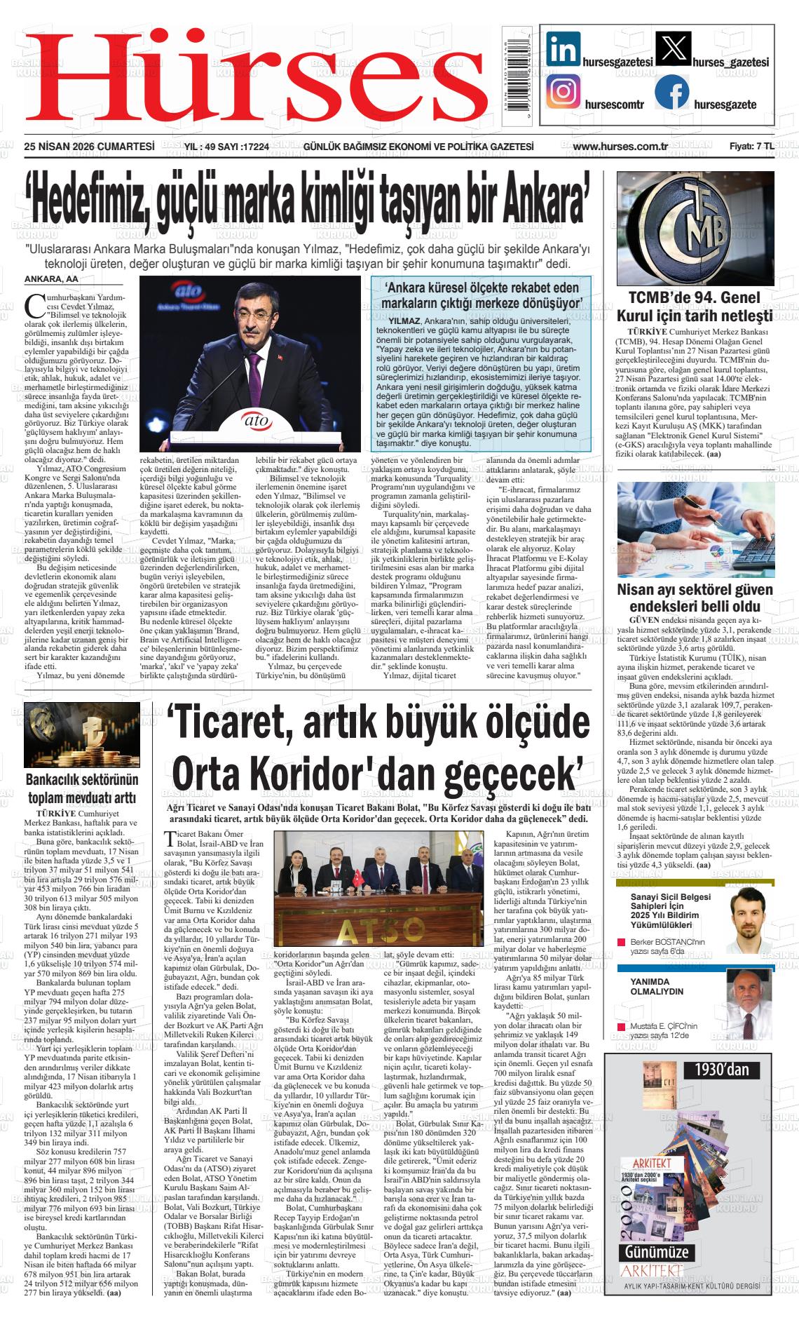 Hürses Gazetesi 25.04.2026