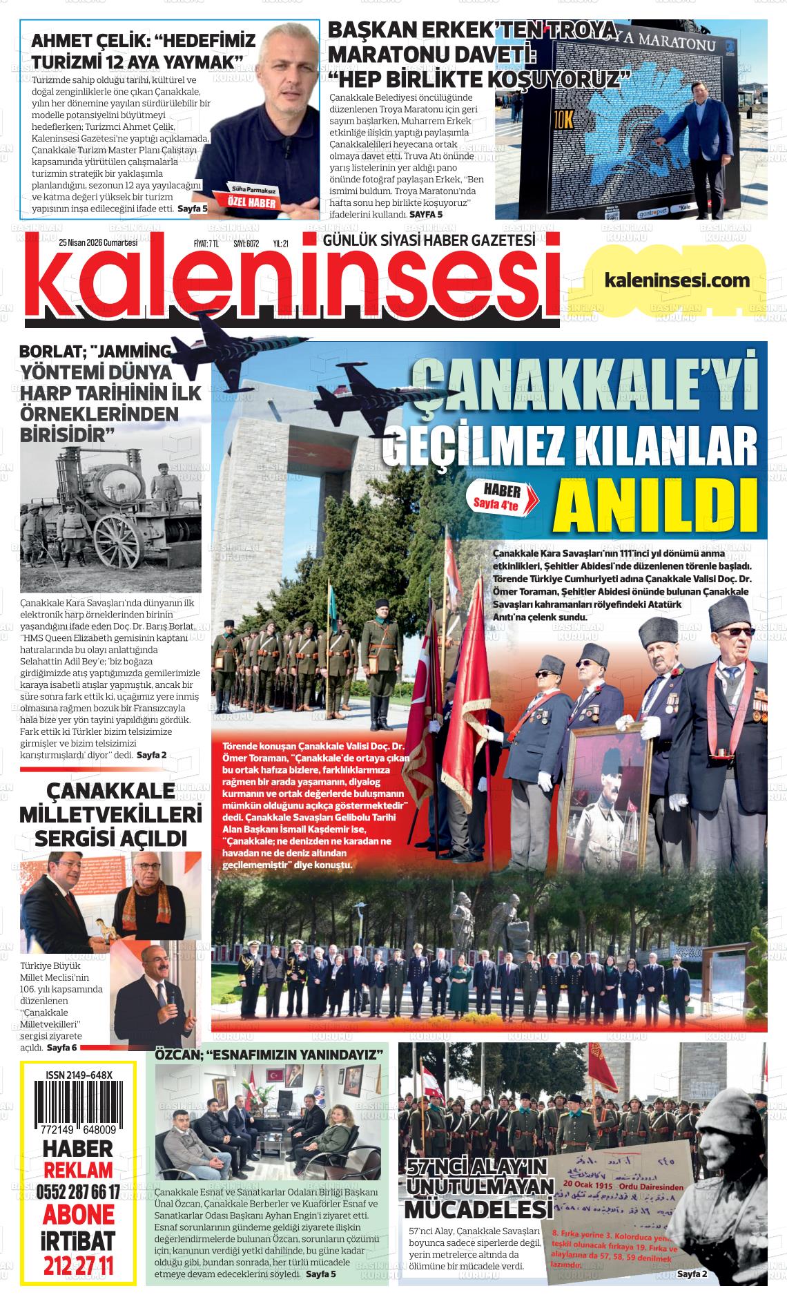 Canakkale Kaleninsesi 25.04.2026