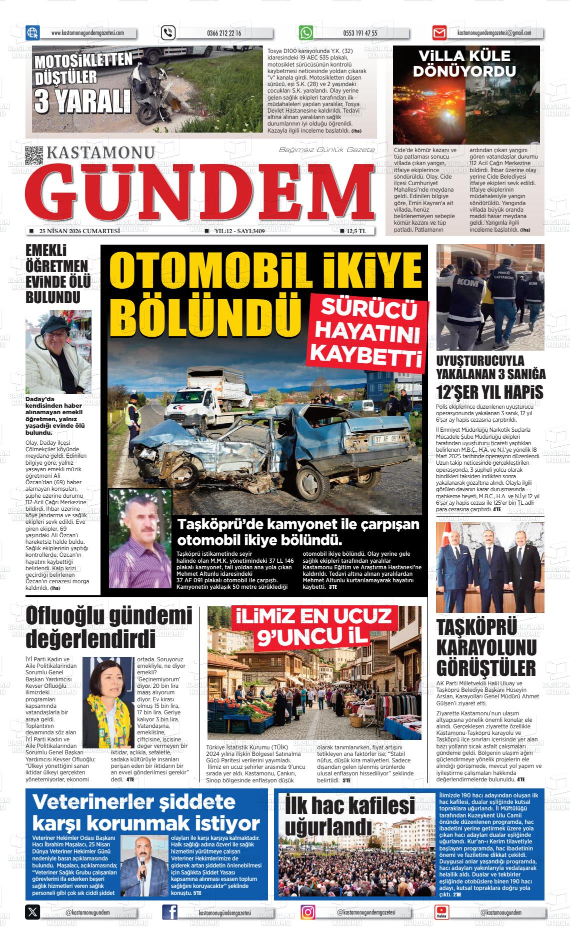 Kastamonu Gundem 25.04.2026