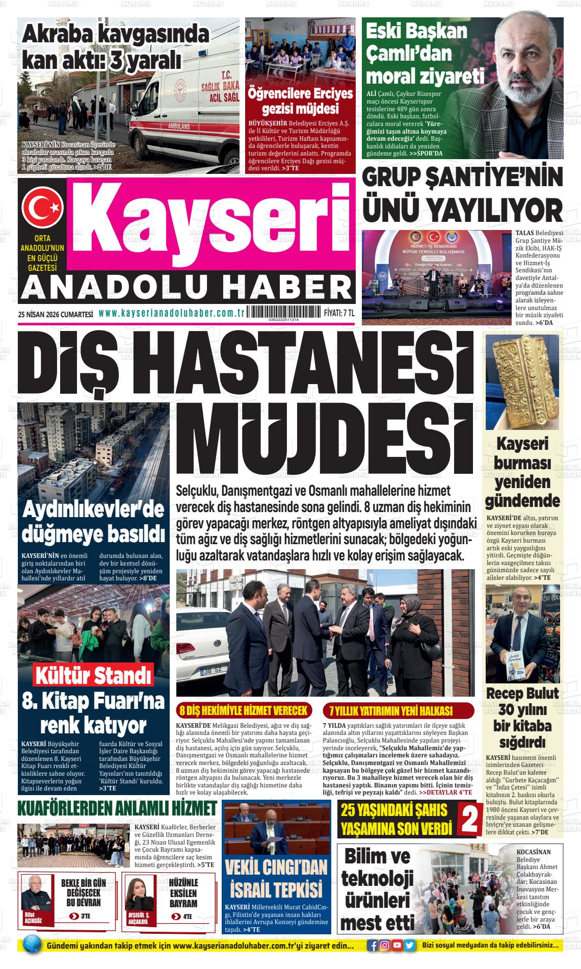 Kayseri Anadoluhaber 25.04.2026