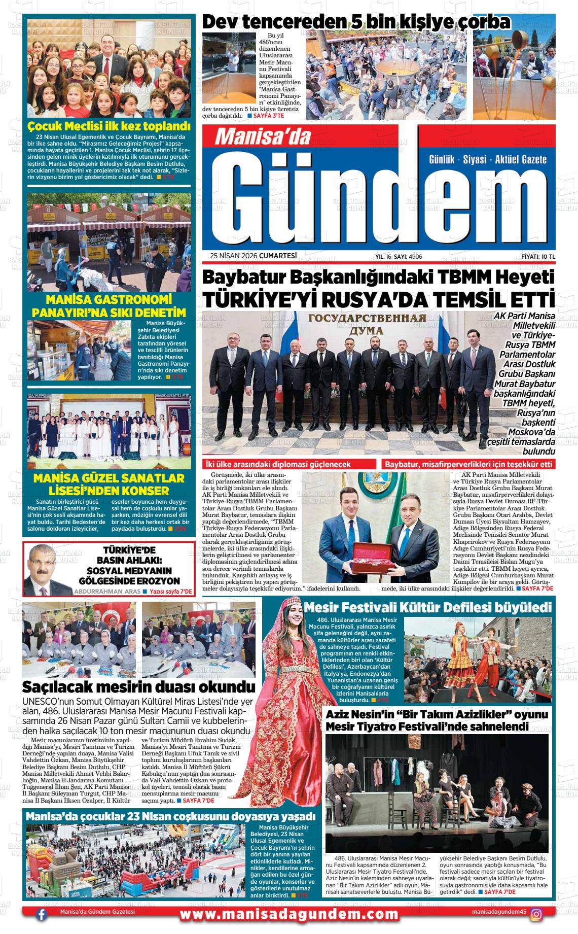 Manisa Dagundem 25.04.2026