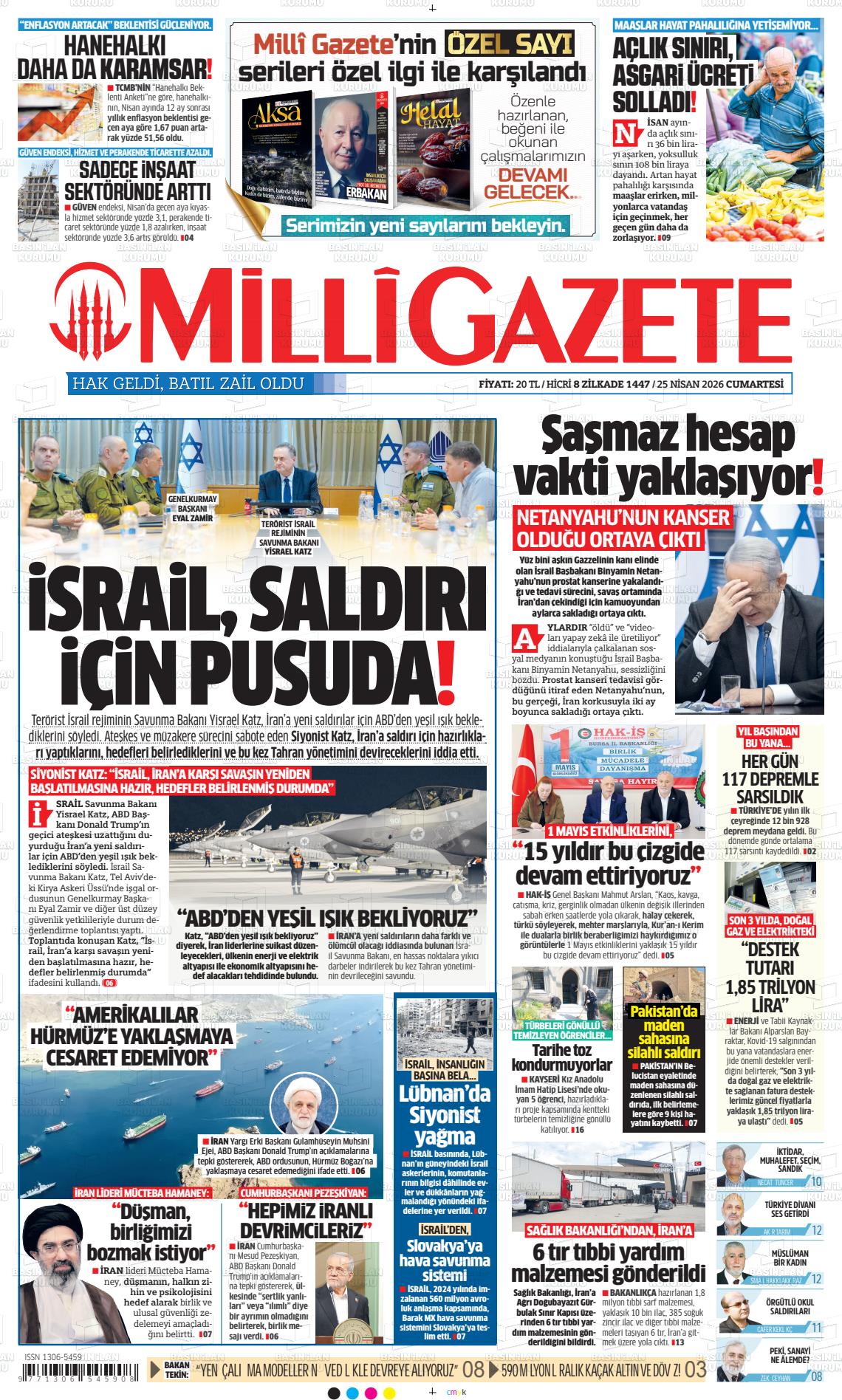 Milli Gazete Gazetesi 25.04.2026