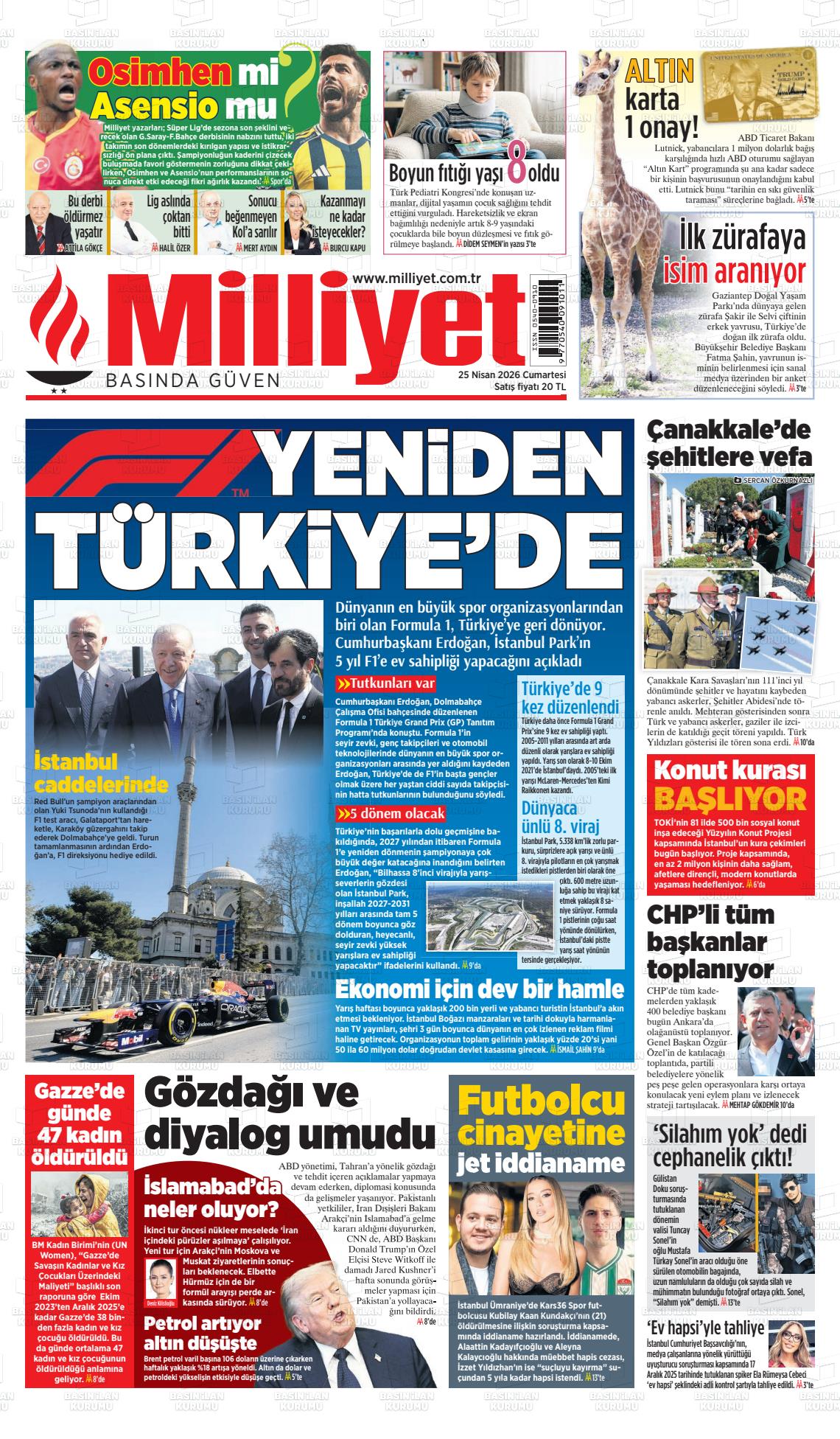 Milliyet Gazetesi 25.04.2026
