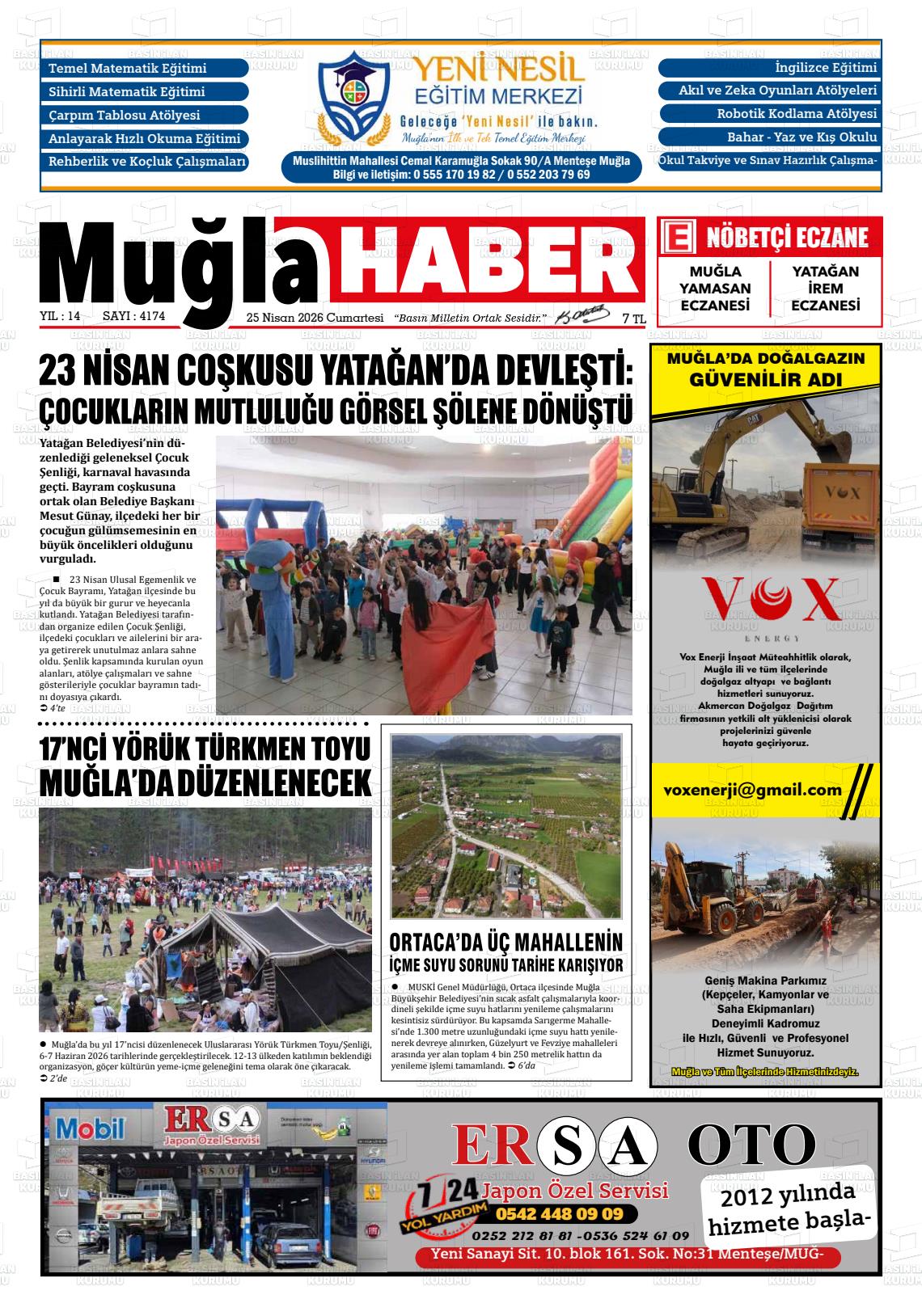 Mugla Haber 25.04.2026