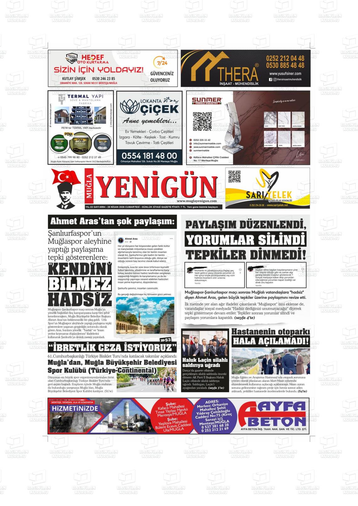Mugla Yenigun 25.04.2026