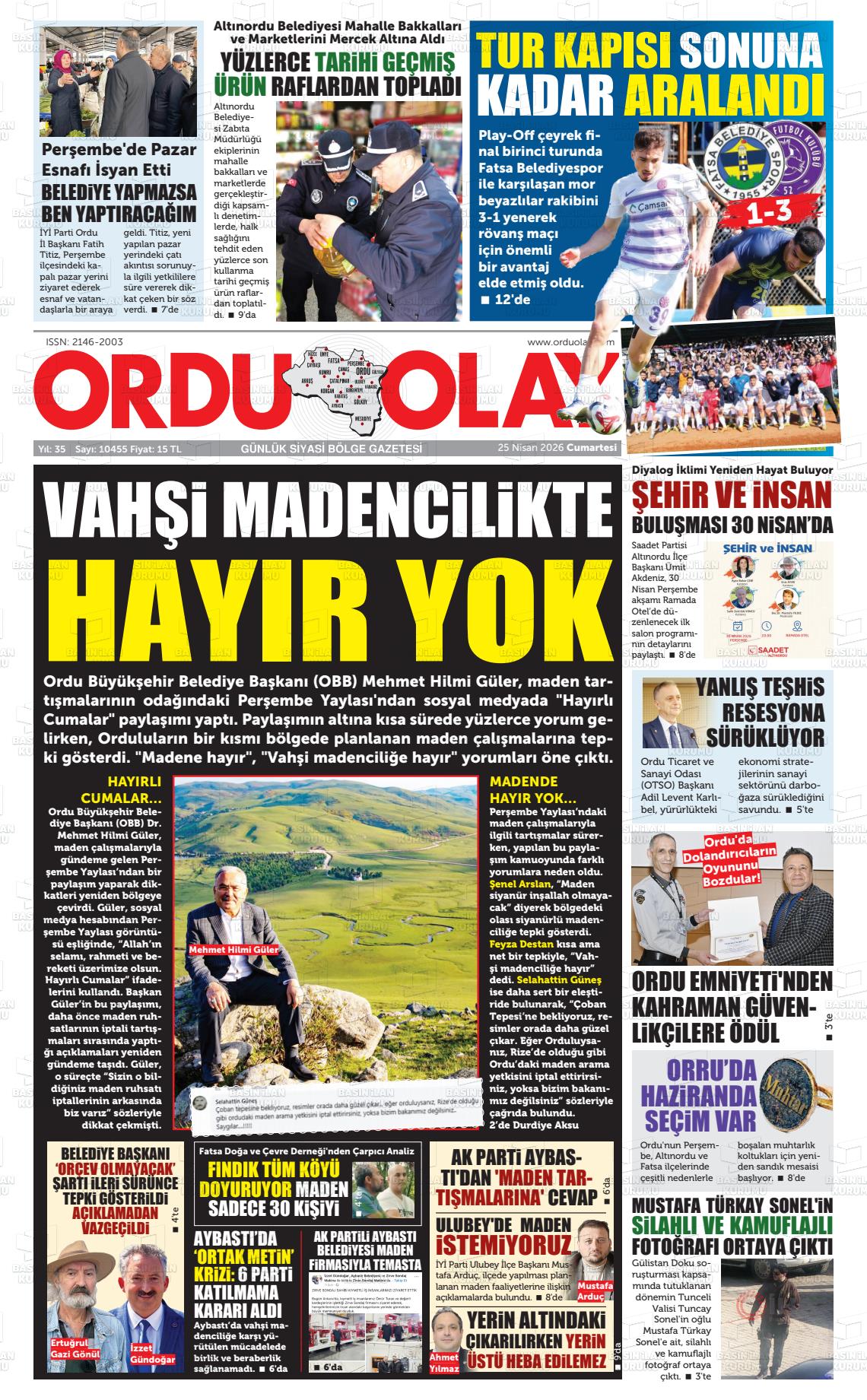 Ordu Olay 25.04.2026