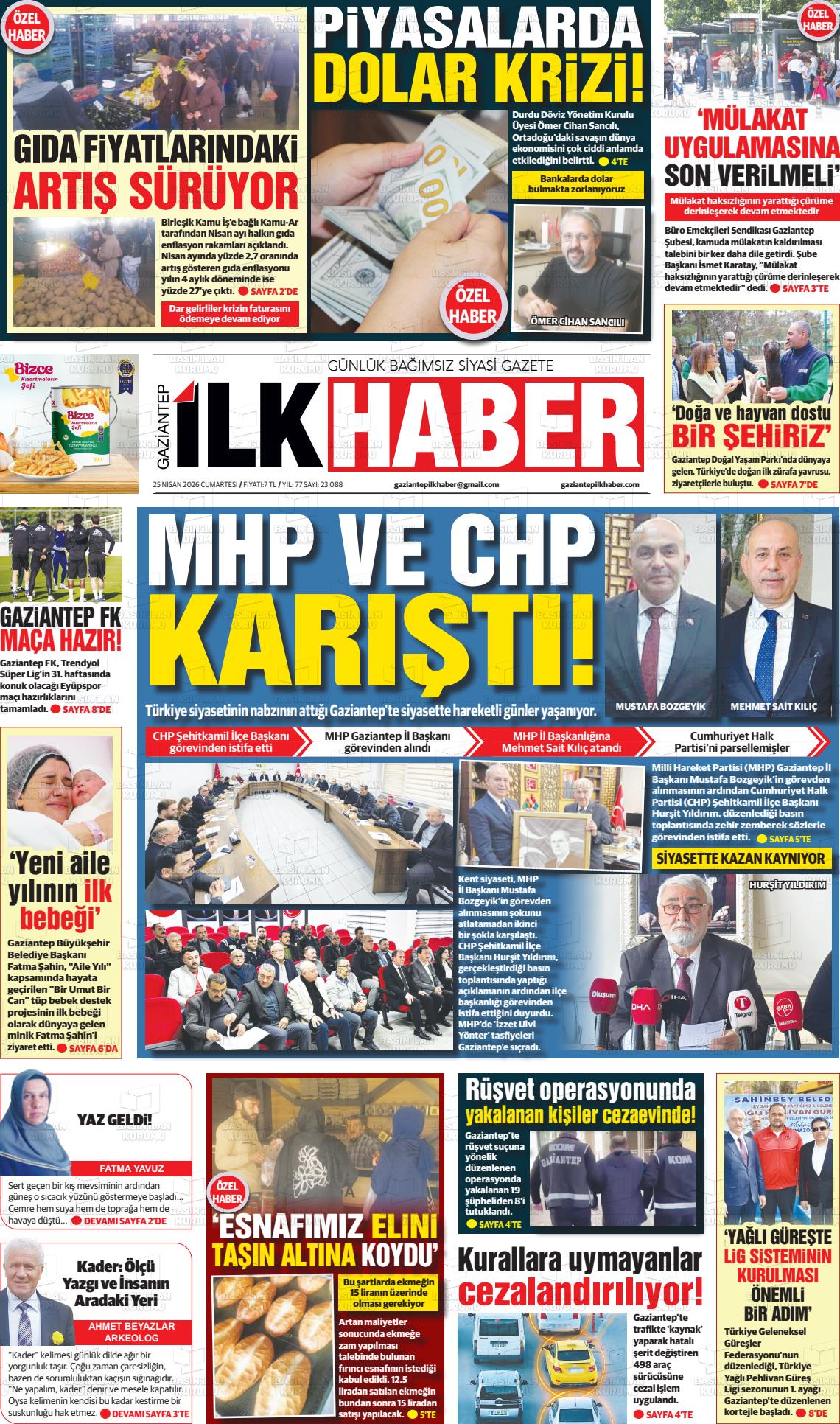 Sabah(gaziantep) 25.04.2026