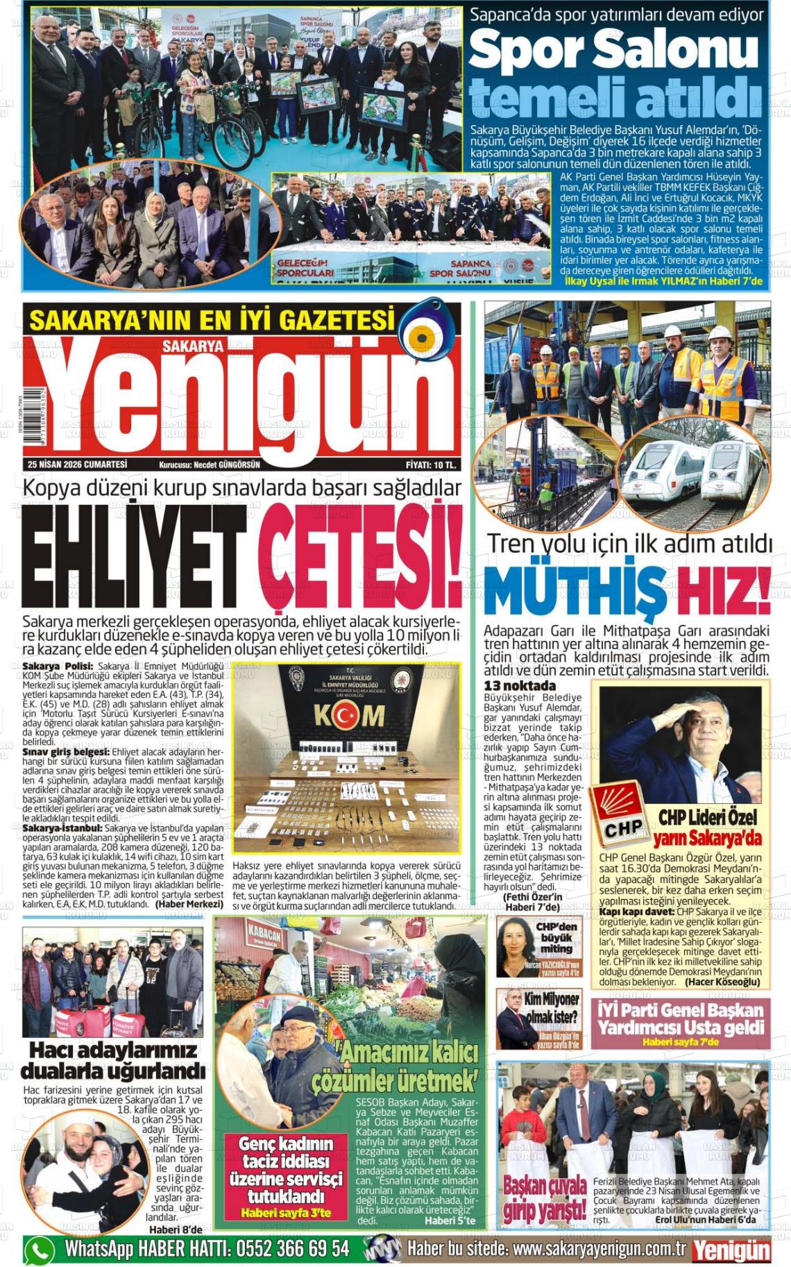 Sakarya Yenigun 25.04.2026