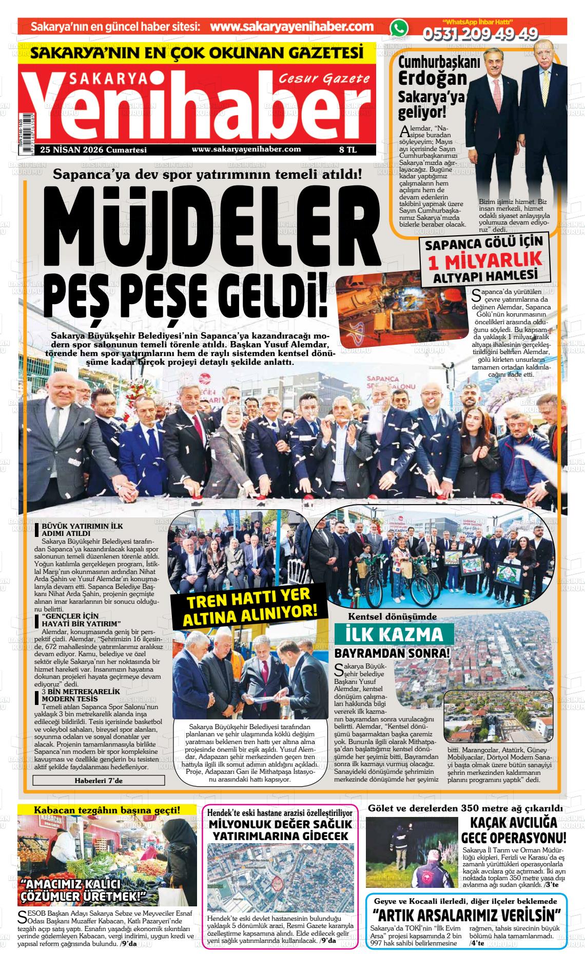 Sakarya Yenihaber 25.04.2026