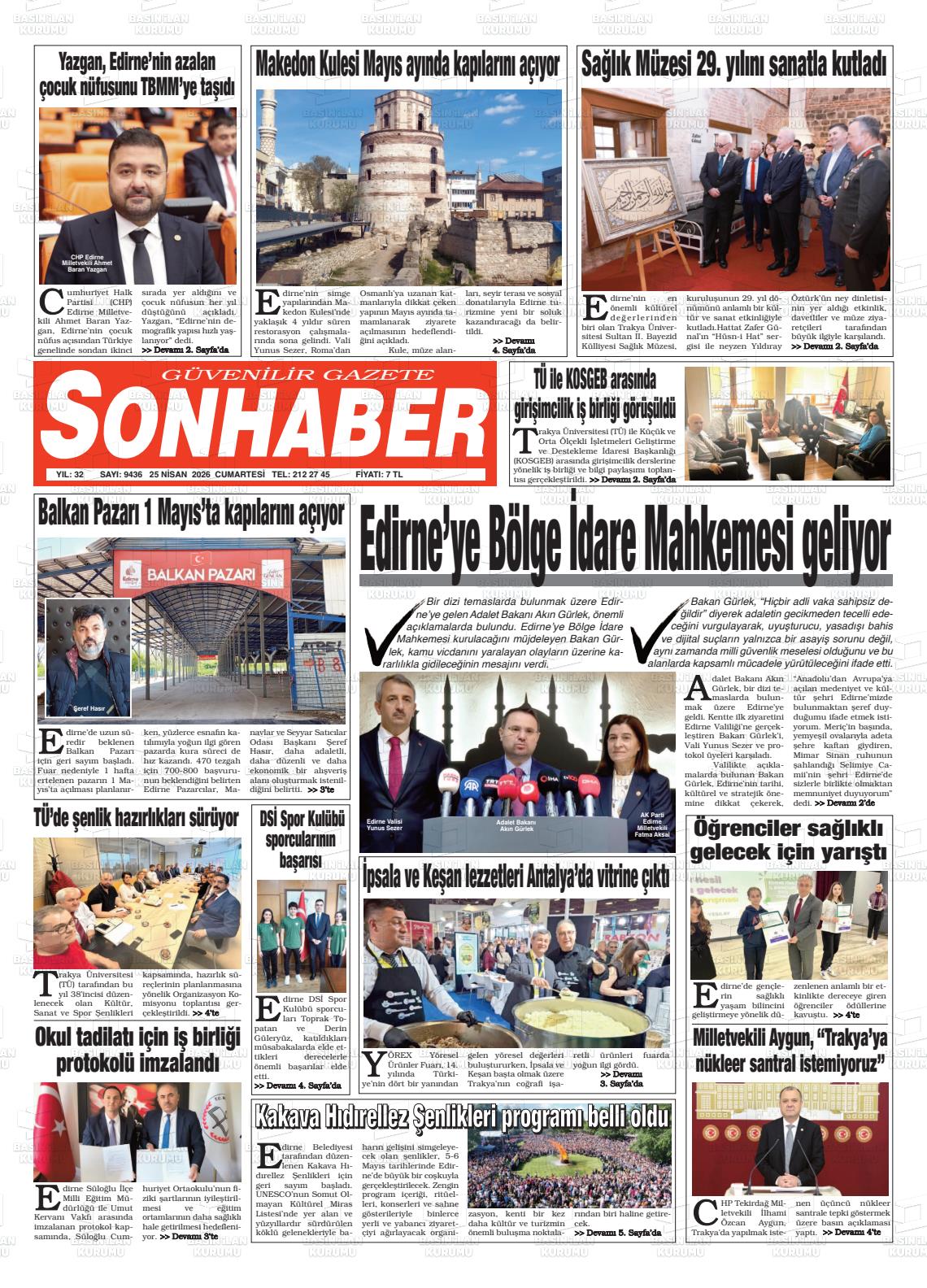 Eskisehir Sonhaber 25.04.2026