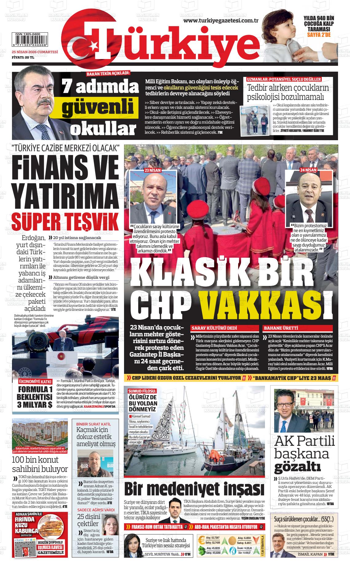 Türkiye Gazetesi 25.04.2026