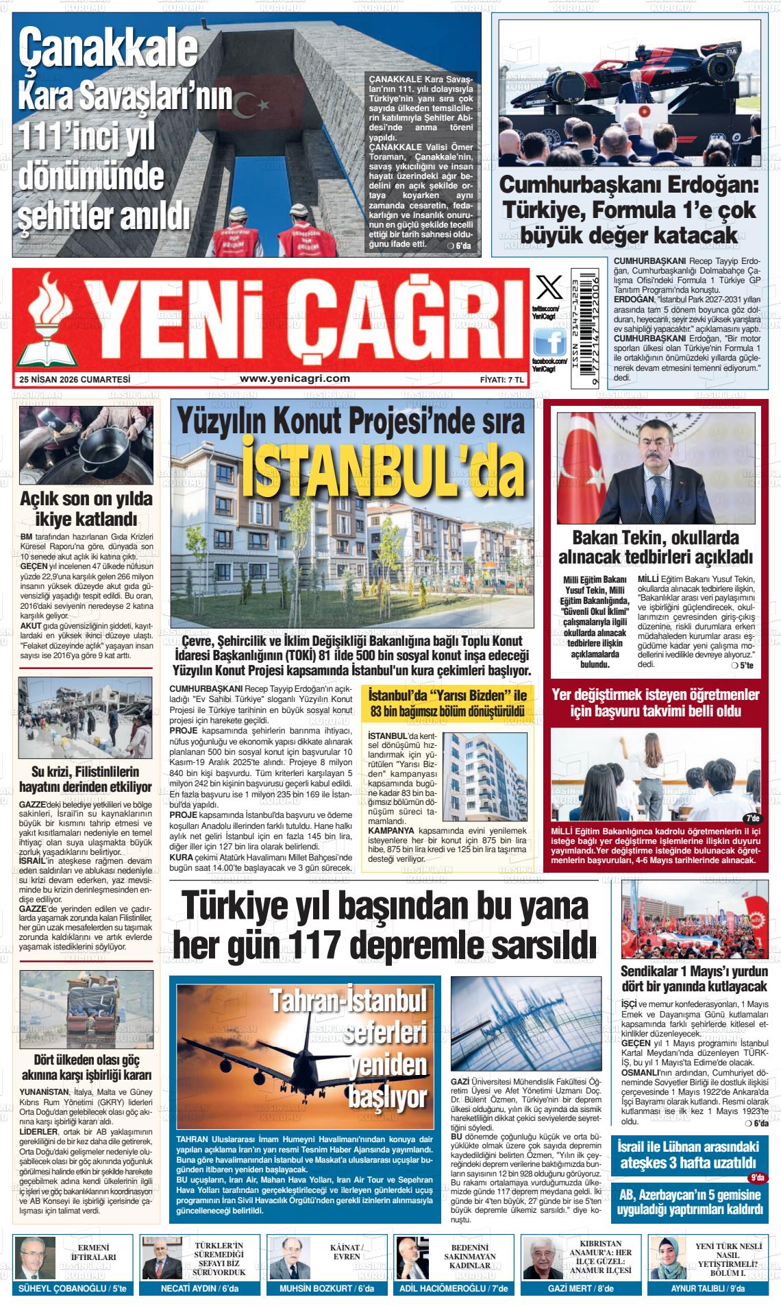 Istanbul Yenicagri 25.04.2026