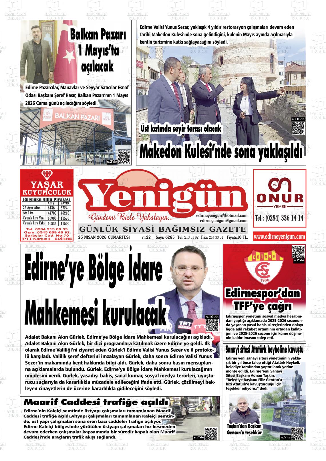 Izmir Yenigun 25.04.2026