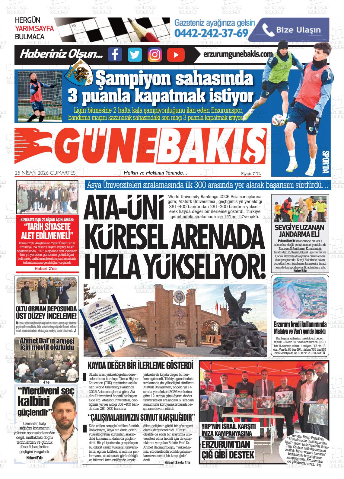 Erzurum Yenikusak 25.04.2026