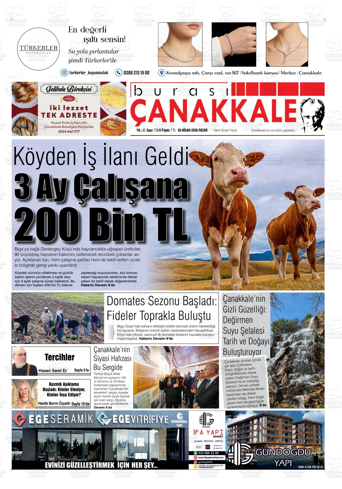 Canakkale Burasi 26.04.2026