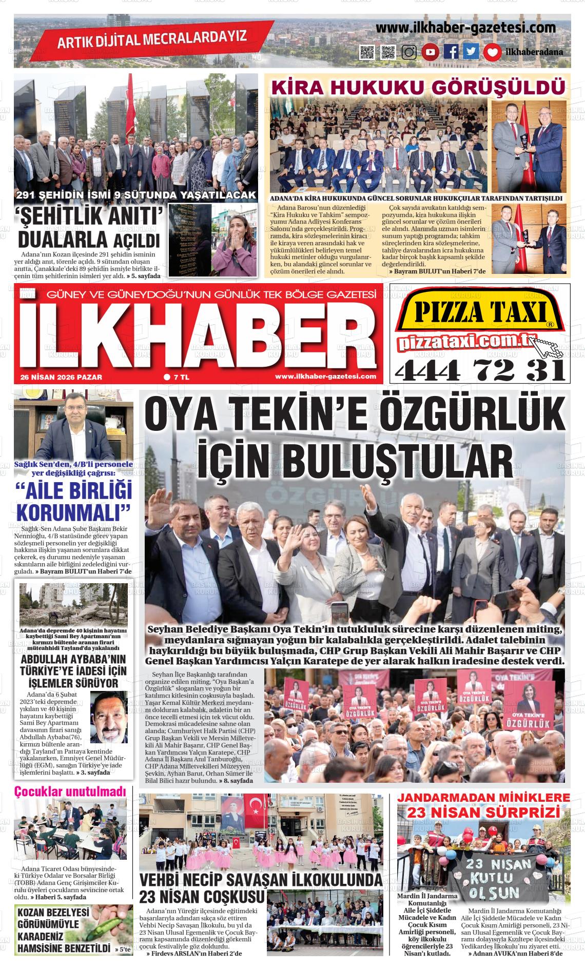 Adana Ilkhaber 26.04.2026