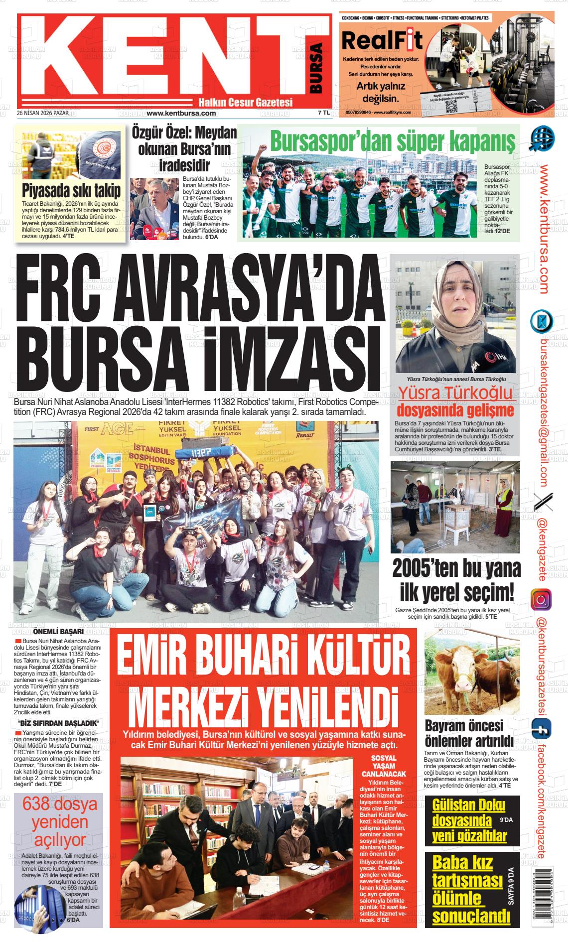 Bursa Kent 26.04.2026