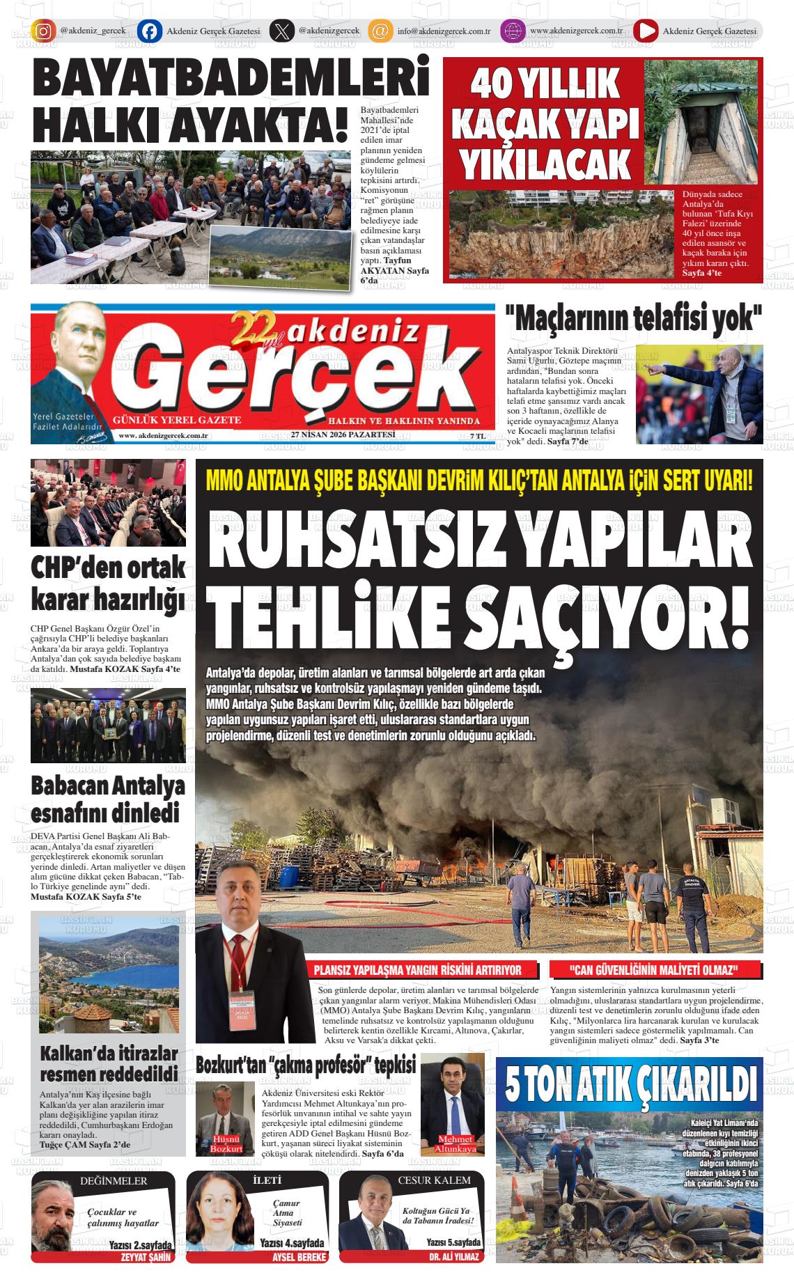 Antalya Akdenizgercek 27.04.2026