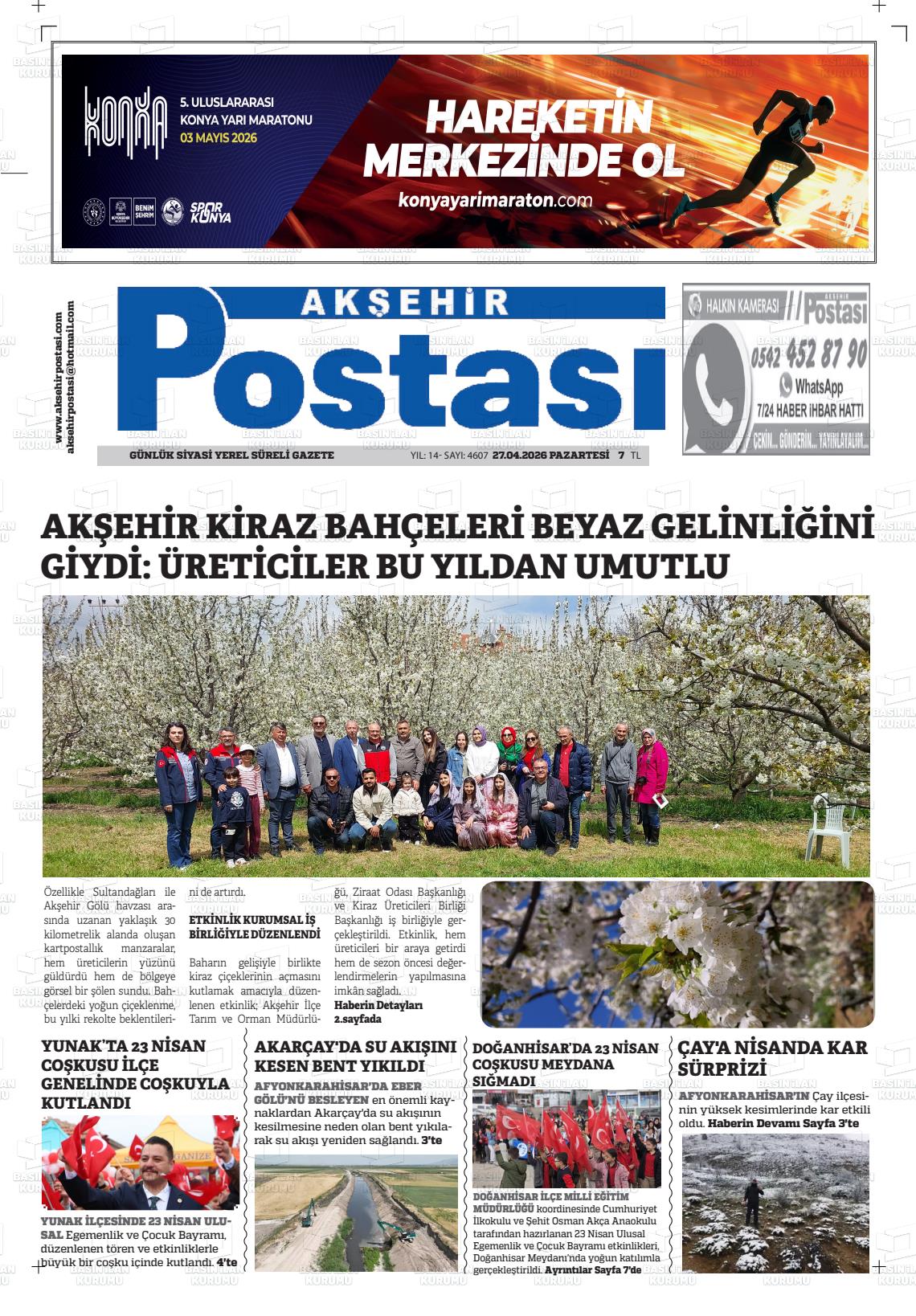 Konya Aksehirpostasi 27.04.2026