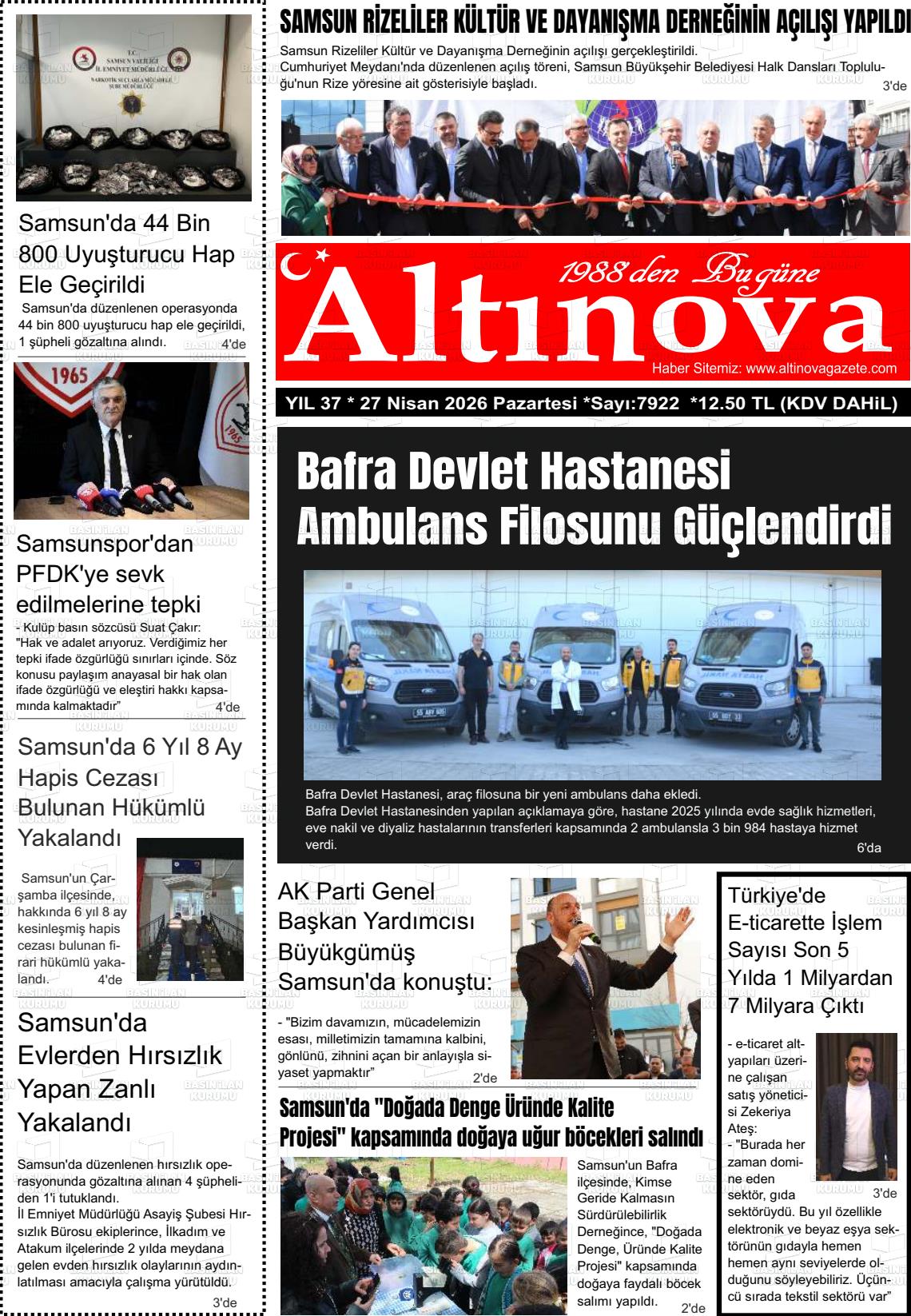 Samsun Altinova 27.04.2026