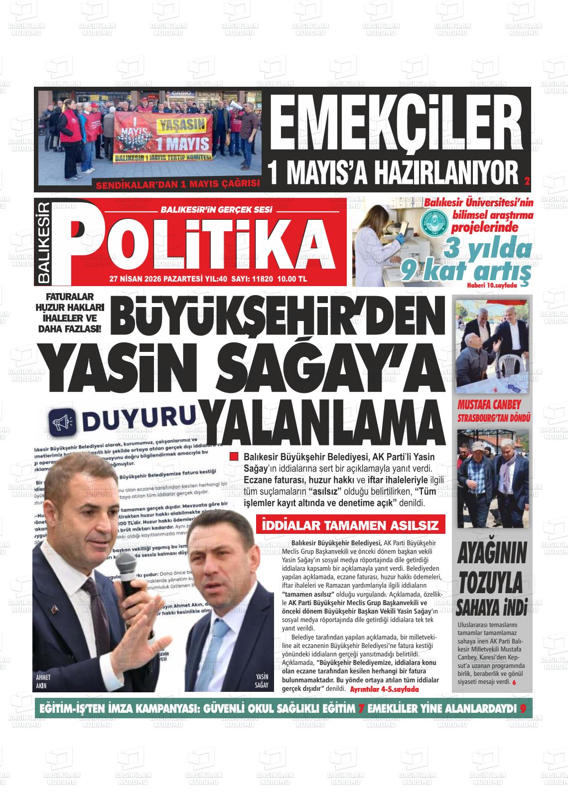 Balikesir Politika 27.04.2026