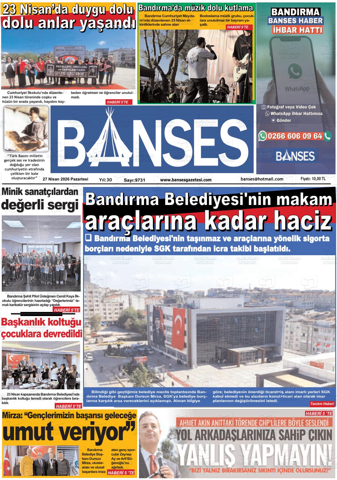Balikesir Banses 27.04.2026