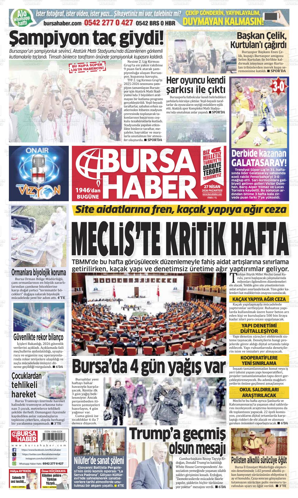 Bursa Haber 27.04.2026
