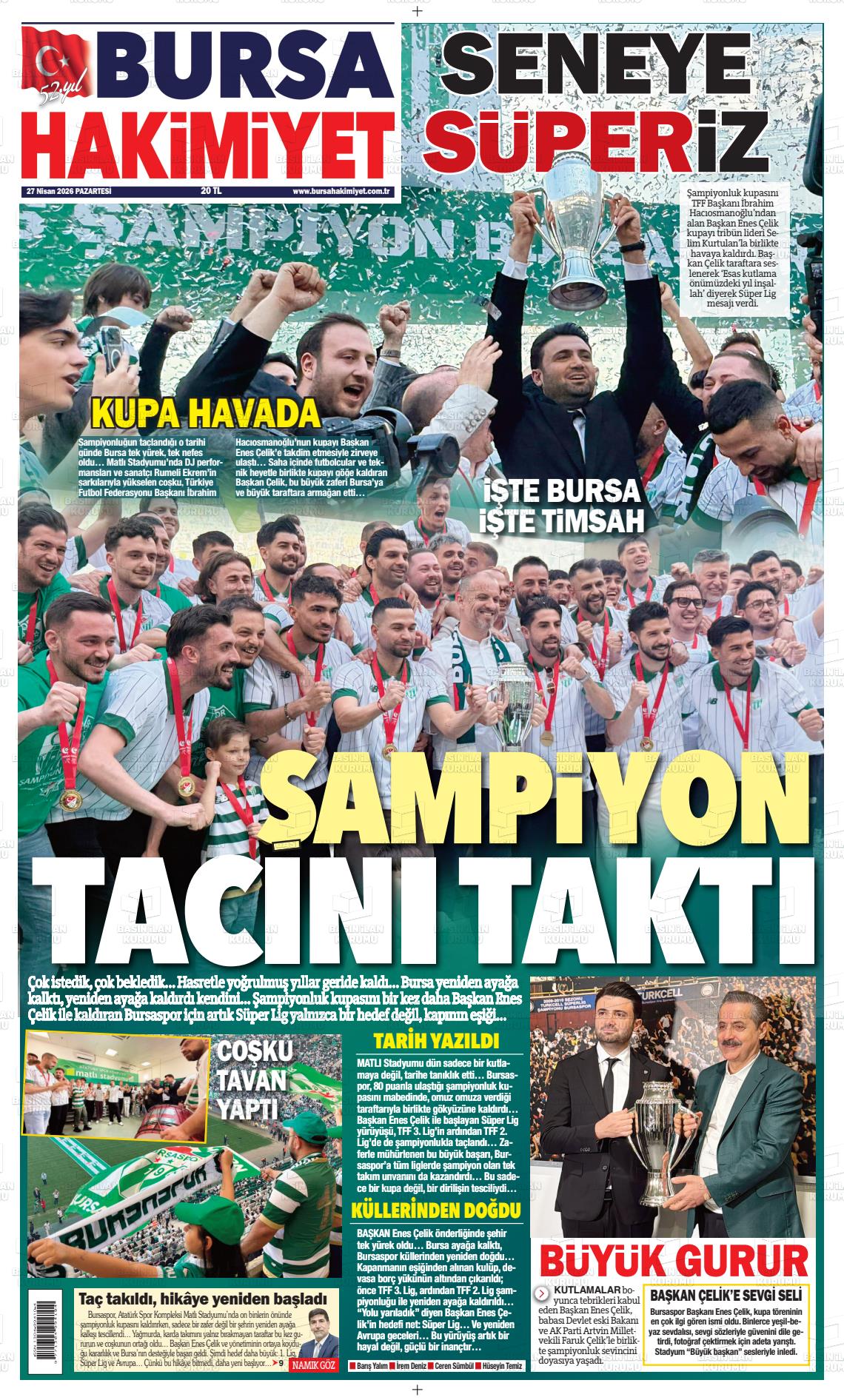 Bursa Hakimiyet 27.04.2026
