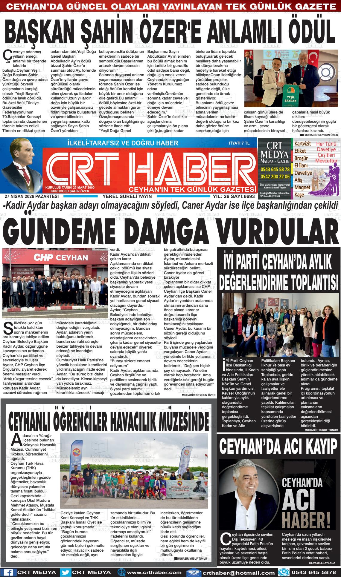 Adana Crthaber 27.04.2026