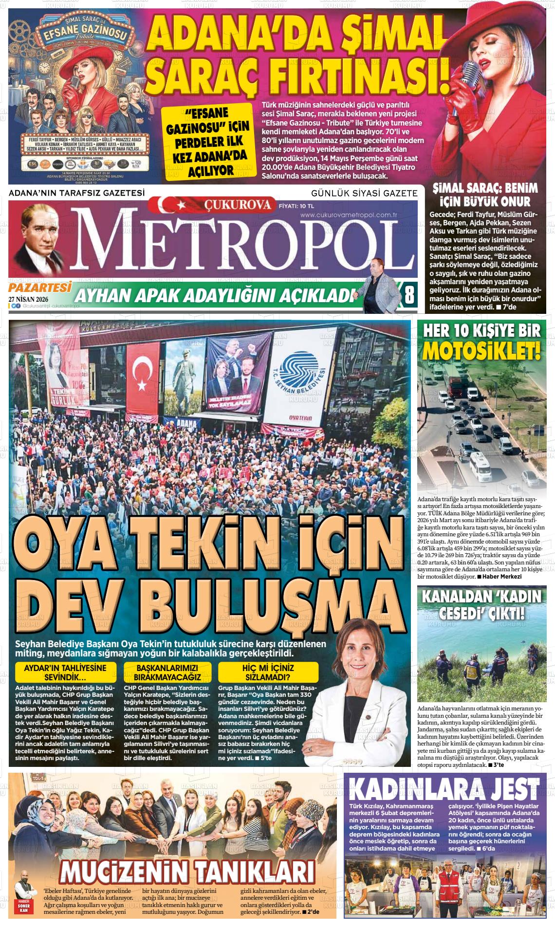 Adana Cukurovametropol 27.04.2026