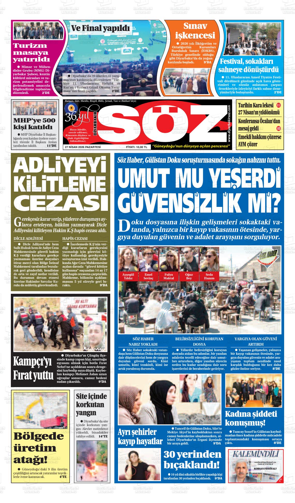 Diyarbakir Soz 27.04.2026