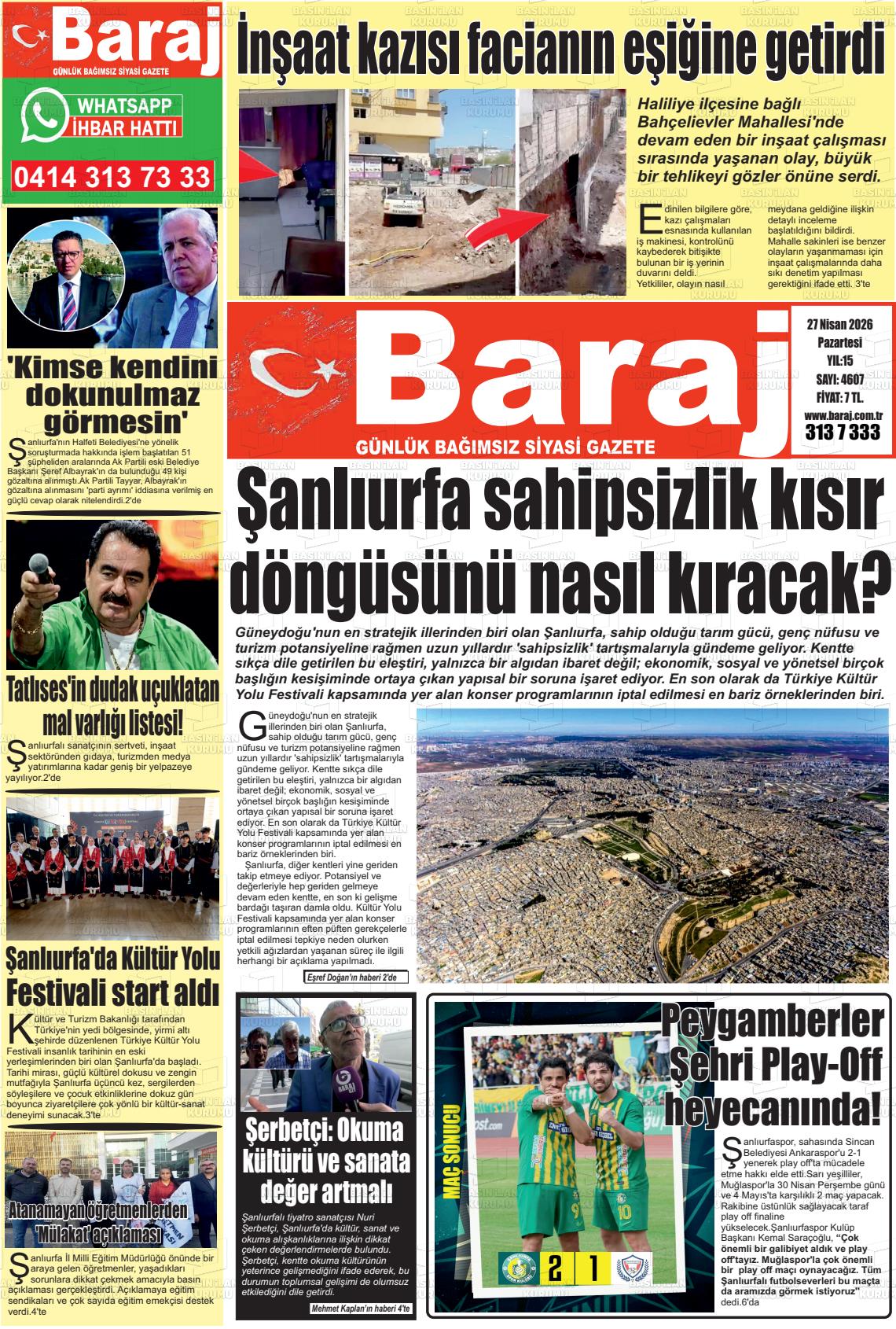 Sanliurfa Dundenbugunesafak 27.04.2026