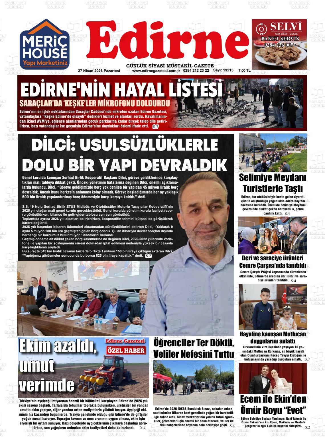 Edirne 27.04.2026