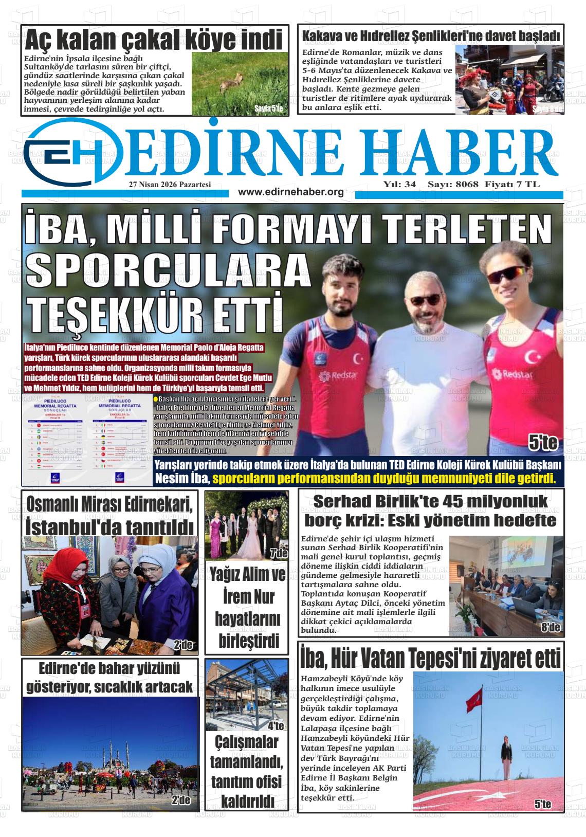 Edirne Haber 27.04.2026