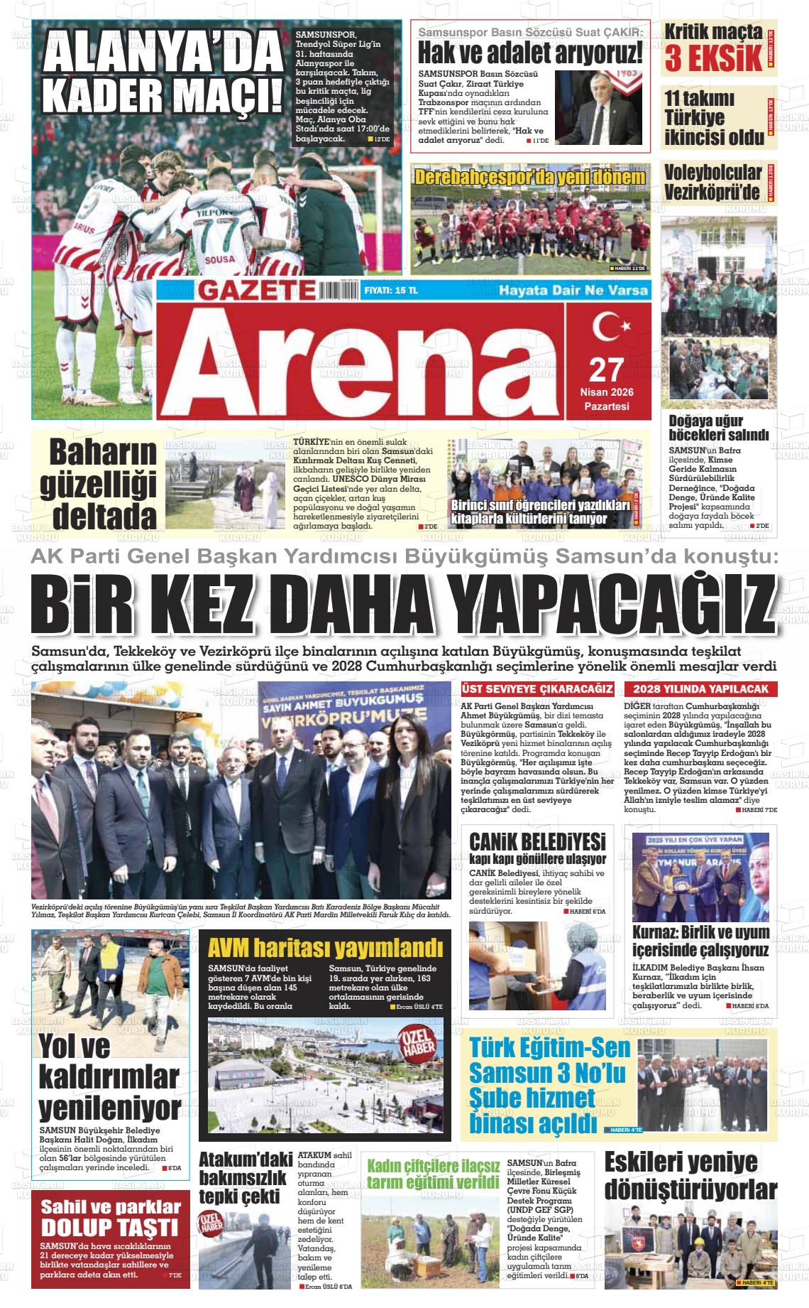 Samsun Gazetearena 27.04.2026
