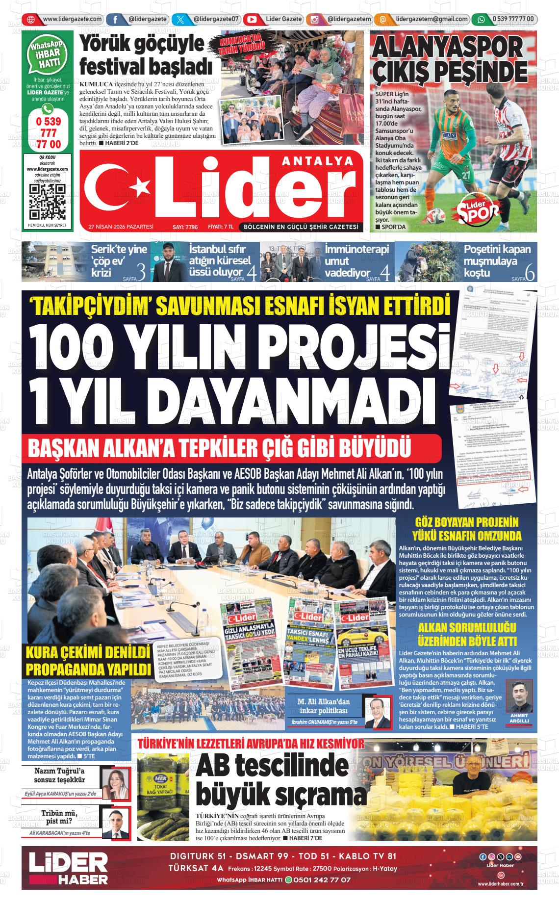 Antalya Gazetebir 27.04.2026