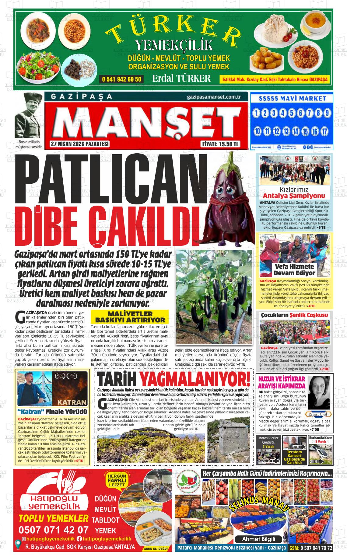 Antalya Gazipasamanset 27.04.2026