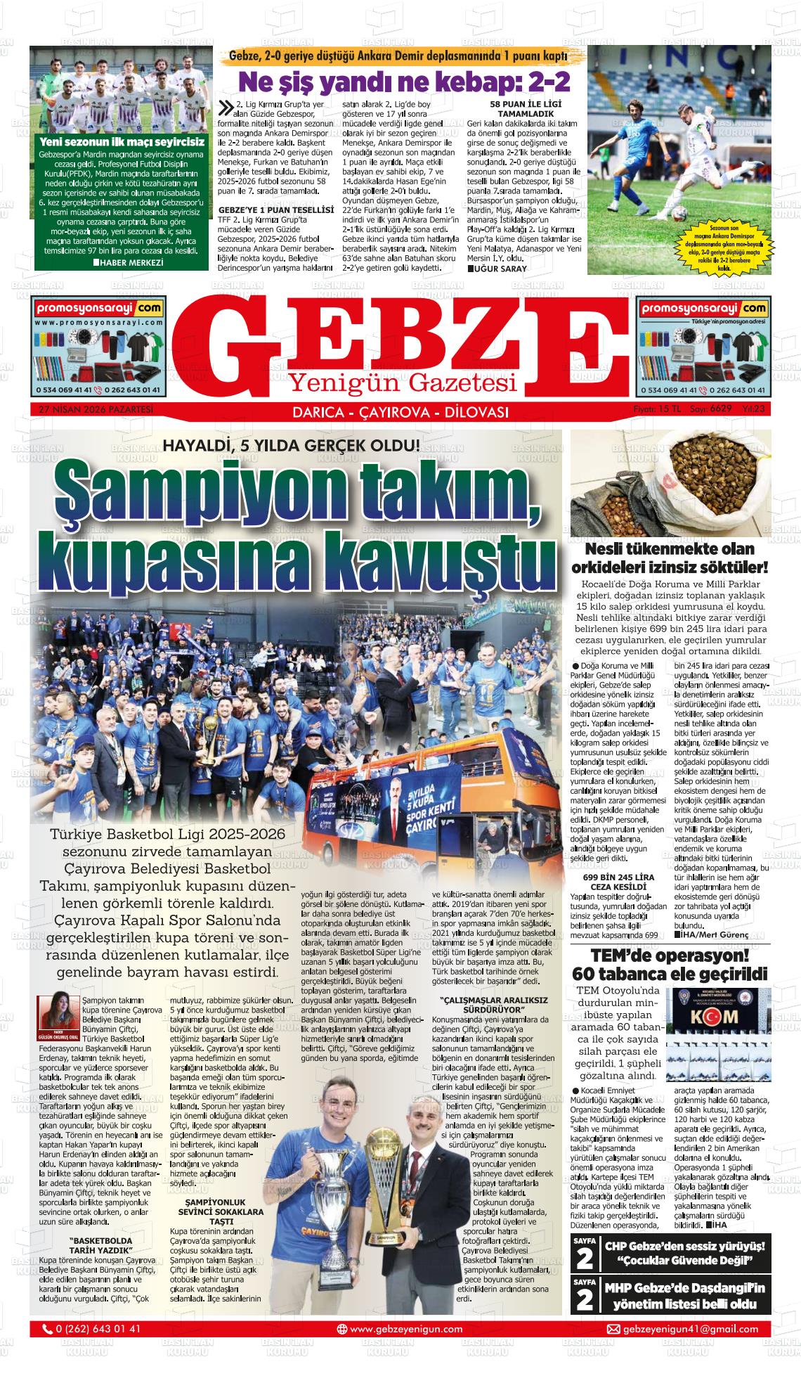 Kocaeli Gebzeyenigun 27.04.2026