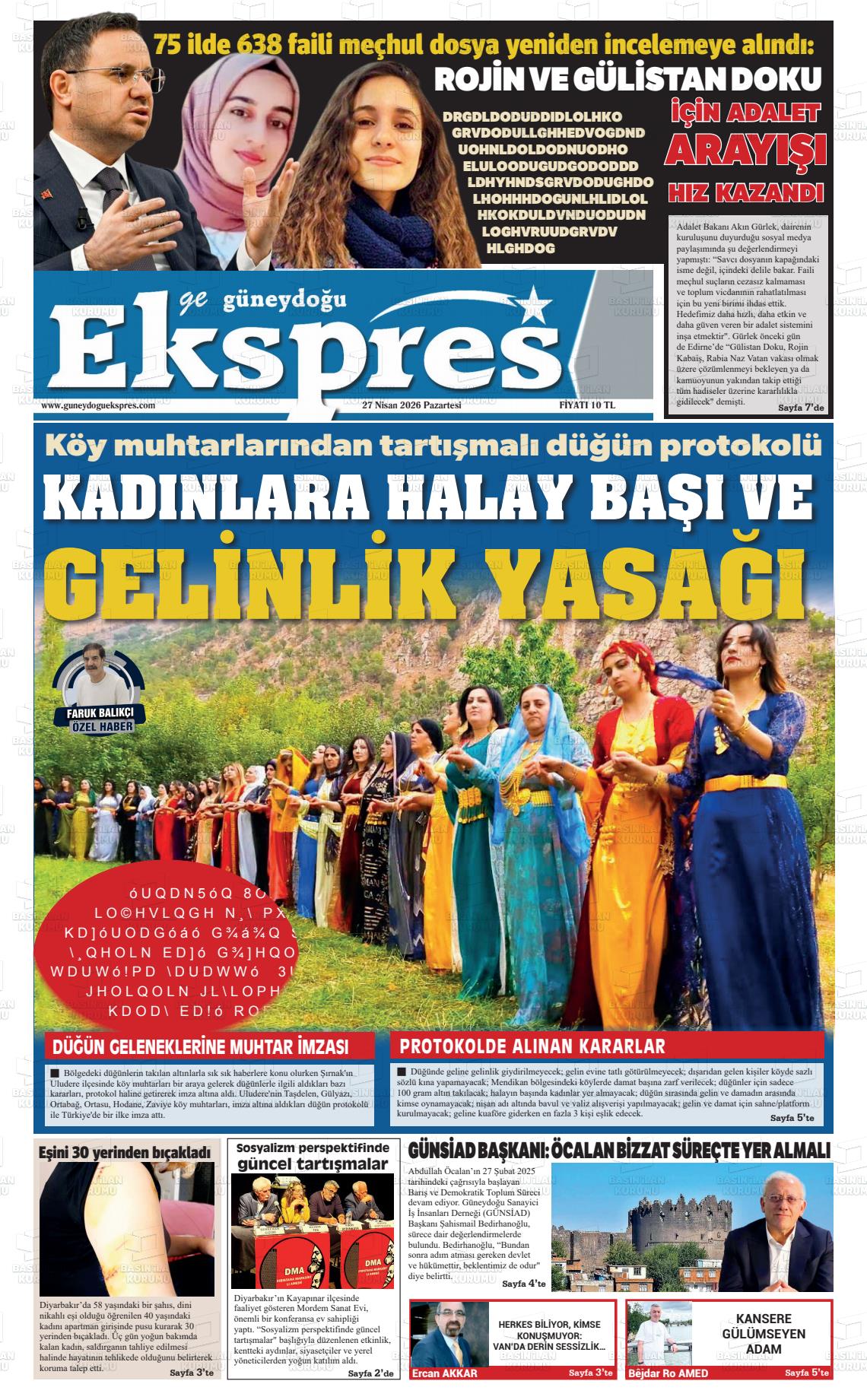 Diyarbakir Geguneydoguekspres 27.04.2026