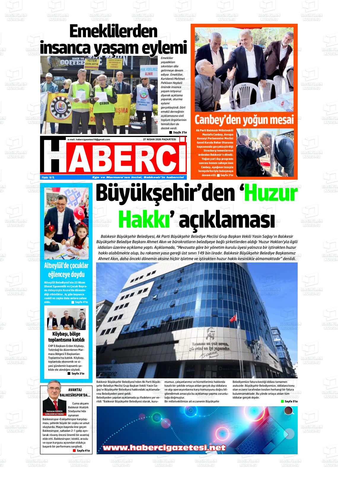 Mersin Haberci 27.04.2026