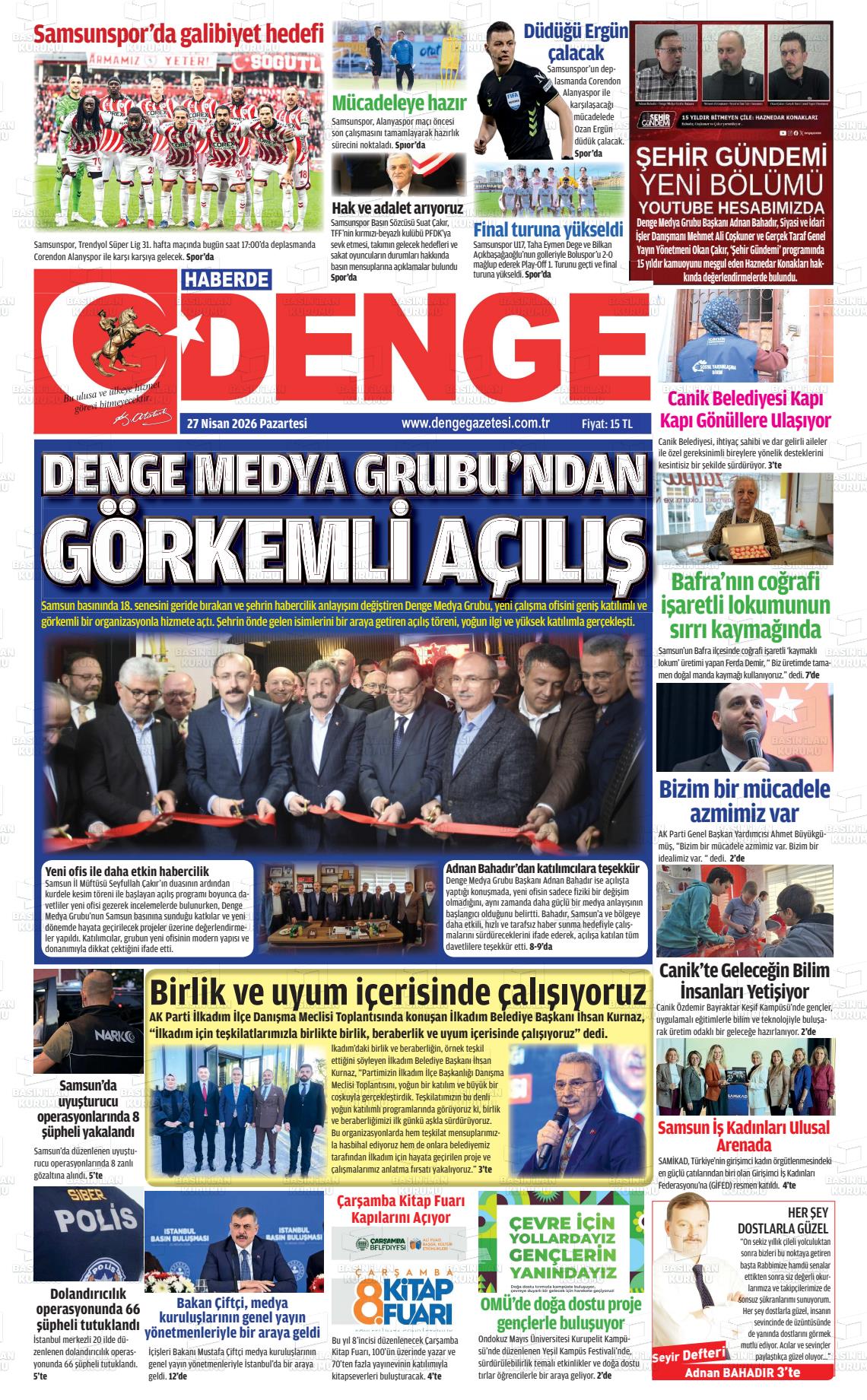 Samsun Haberdedenge 27.04.2026