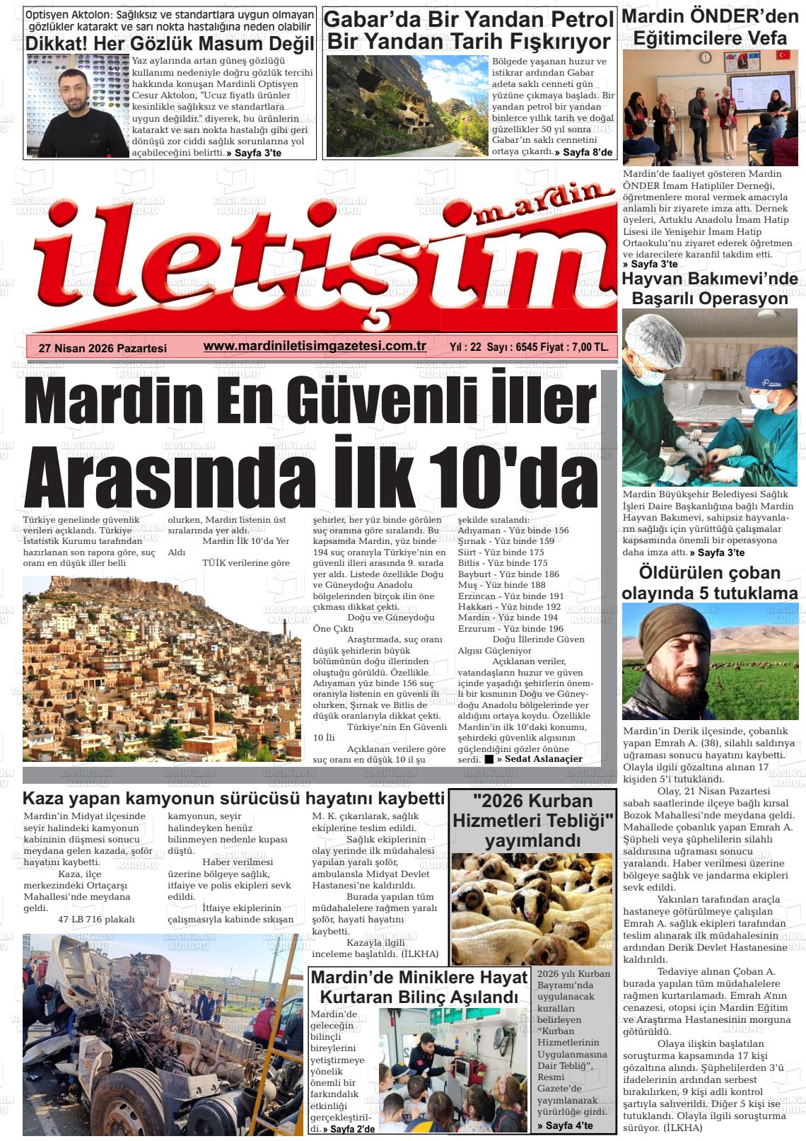 Mardin Iletisim 27.04.2026