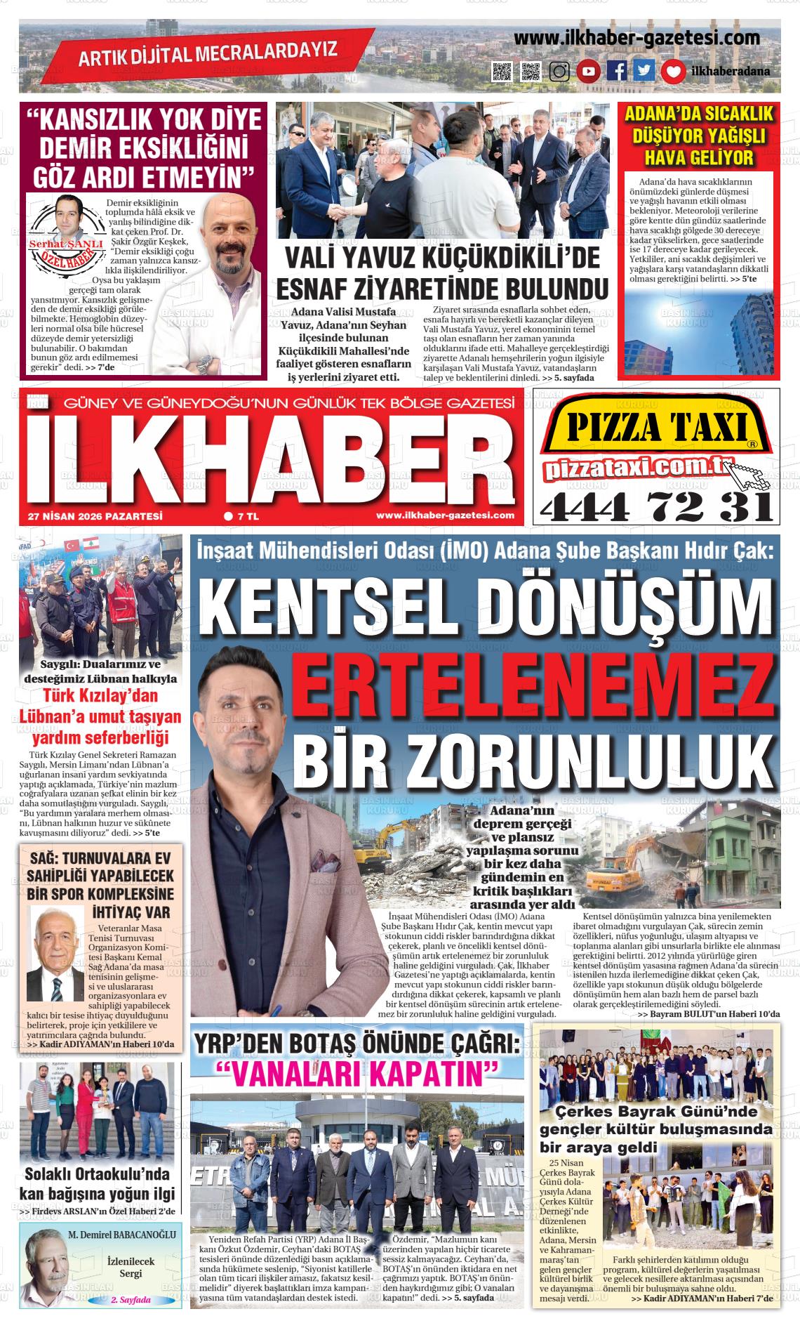 Adana Ilkhaber 27.04.2026